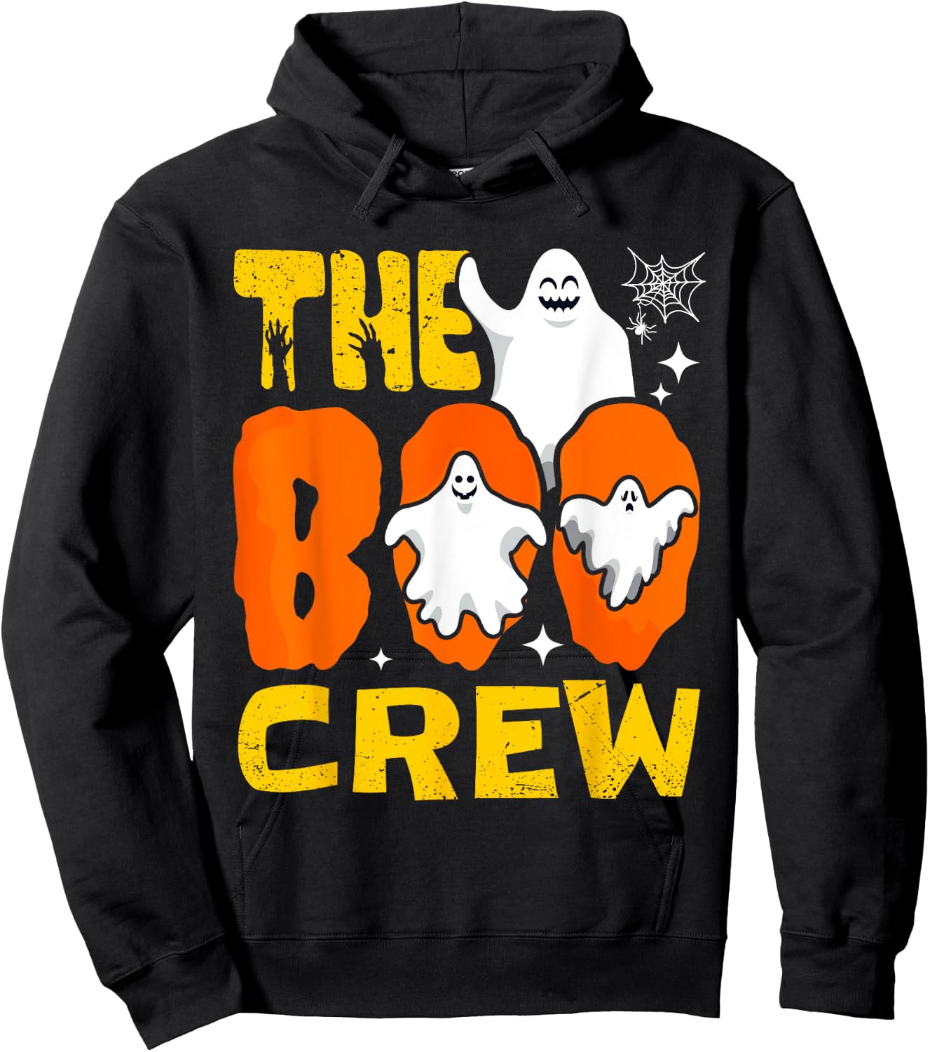 Halloween The Boo Crew Cute Ghost Spooky Family Matching Hoodie - Hoodie | Black