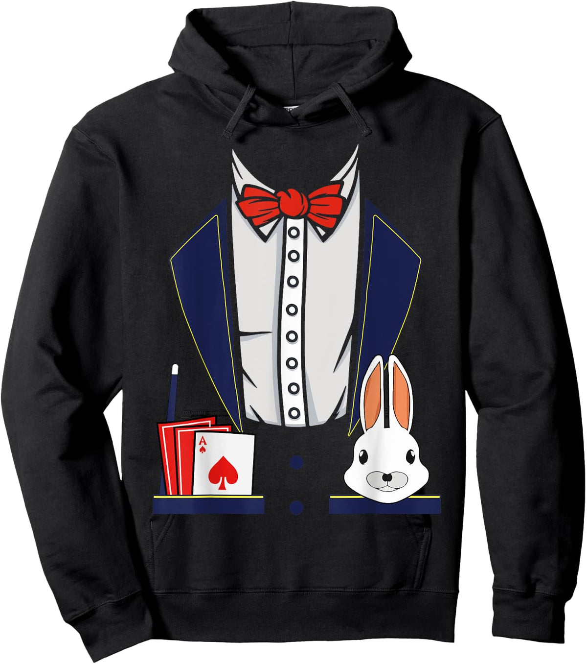 Magician Costume Halloween Magic Show Men Women Kids Boys Hoodie - Hoodie | Black