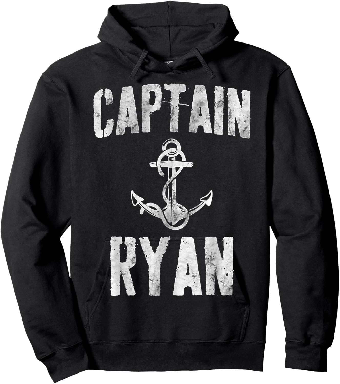 Funny Personalized Boating Shirt First Name Captain Ryan Hoodie - Hoodie | Black