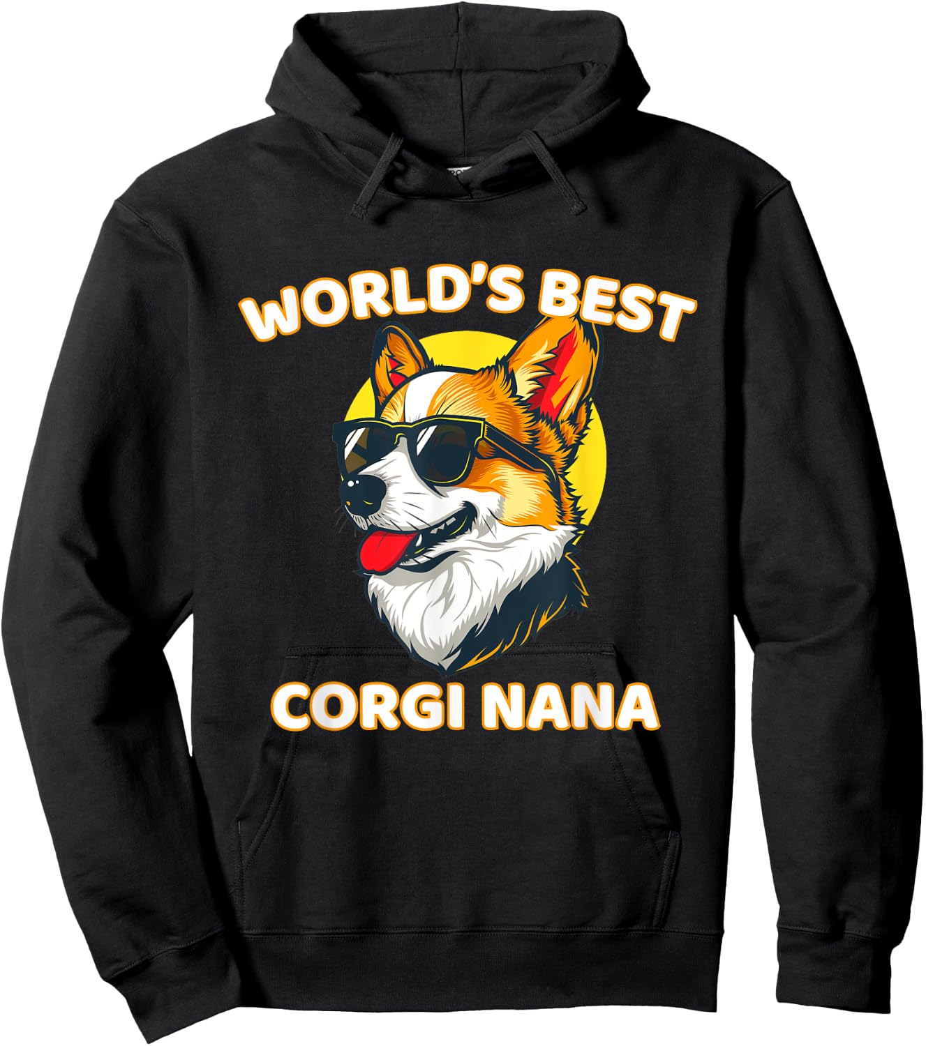 Funny World's Best Corgi Grandma Nana Hoodie - Hoodie | Black