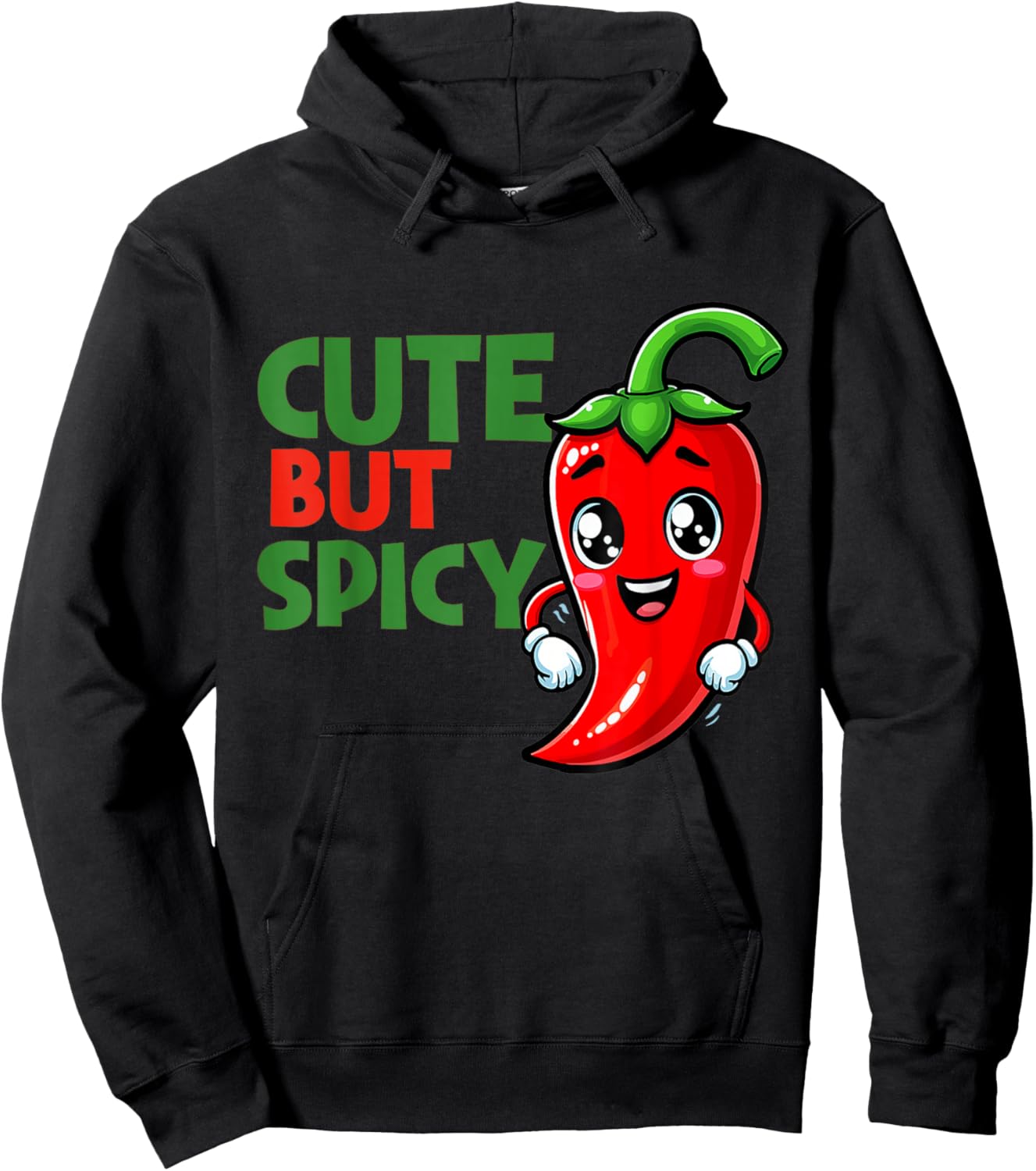 Funny Cute But Spicy Cute Chili Baby Girl Boy Hoodie - Hoodie | Black