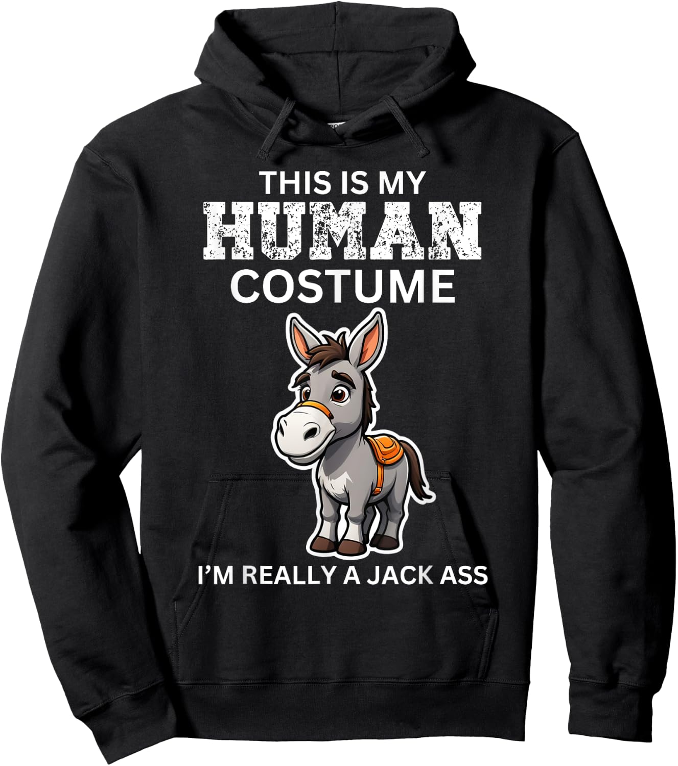 Funny Halloween Season I Am A Jackass Sarcastic Costume 2024 Hoodie - Hoodie | Black