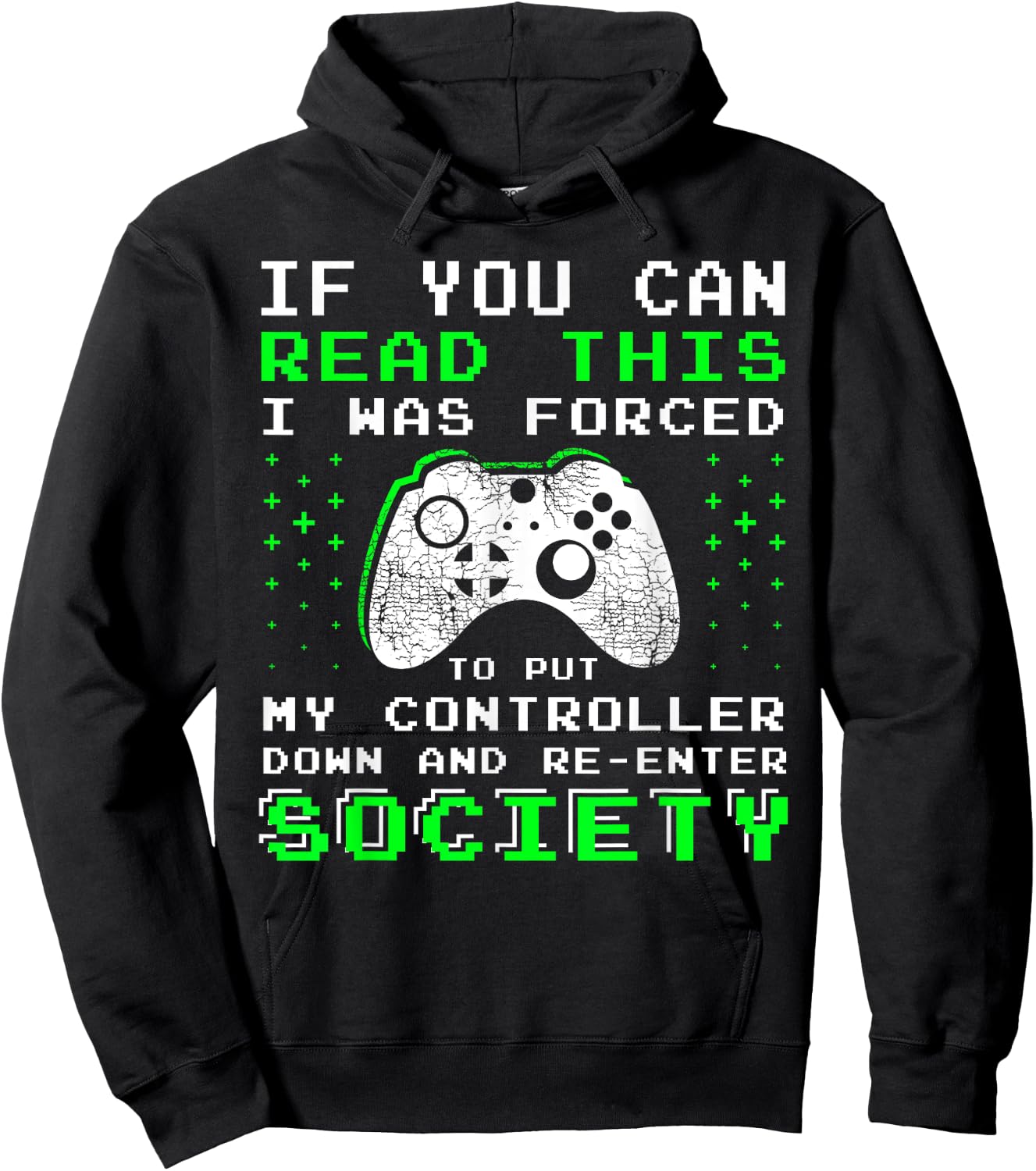 Gamer Gifts for Teen Boys - If You Can Read This Video Game Hoodie - Hoodie | Black