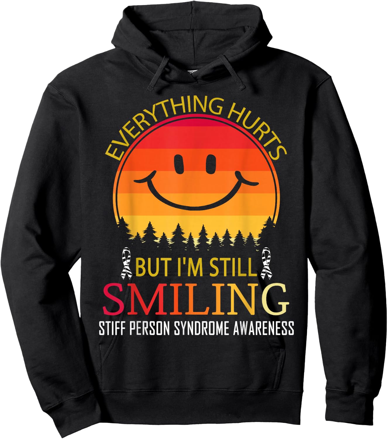 I'm still smiling Stiff person syndrome Awareness, SPS Hoodie - Hoodie | Black