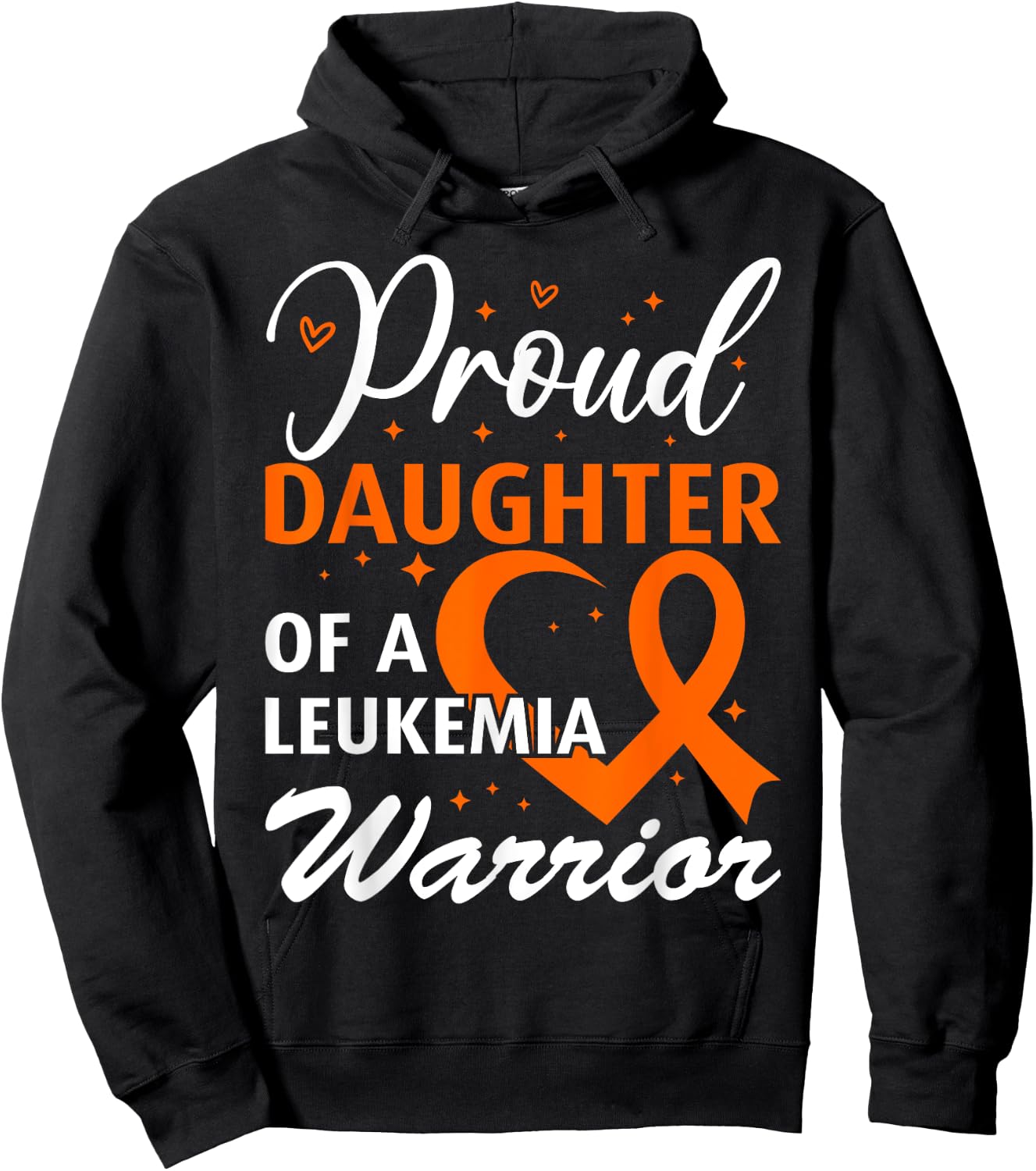 Leukemia Awareness Proud Daughter of a Leukemia Warrior Hoodie - Hoodie | Black