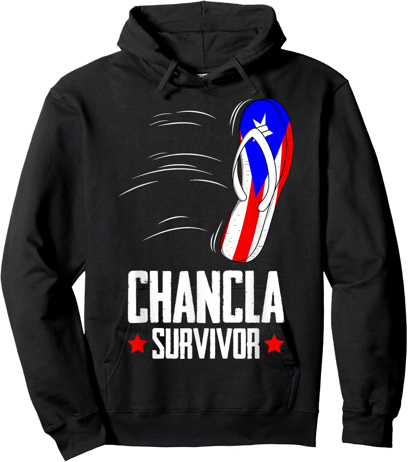 Chancla Survivor Puerto Rico , Small, Black Hoodie - Hoodie | Black
