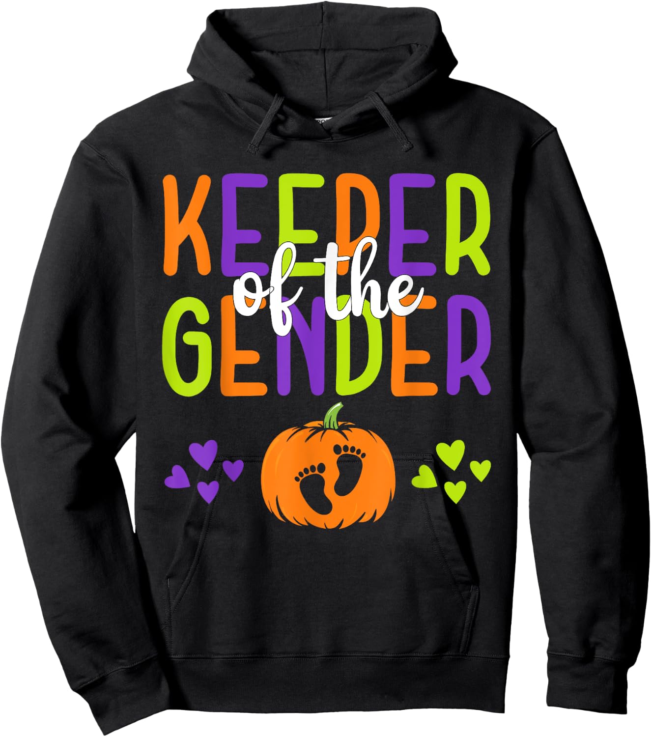 Keeper Of The Gender Reveal Halloween Pregnancy Announcement Hoodie - Hoodie | Black