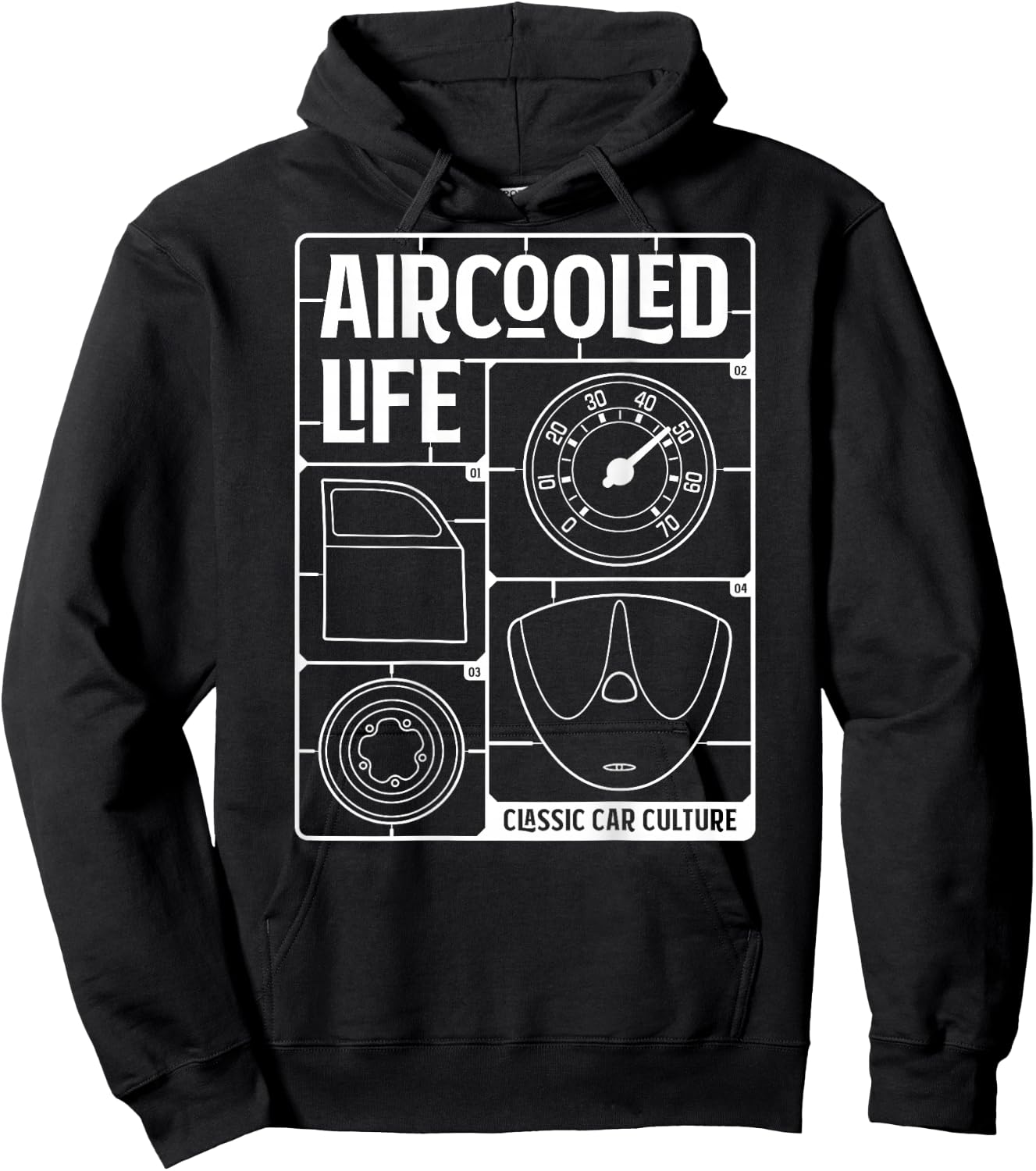 Aircooled Classic Car Parts vdub Air-cooled Life Hoodie - Hoodie | Black