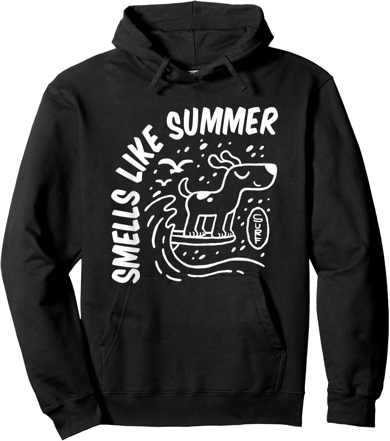 Dog Surfing Hoodie - Hoodie | Black