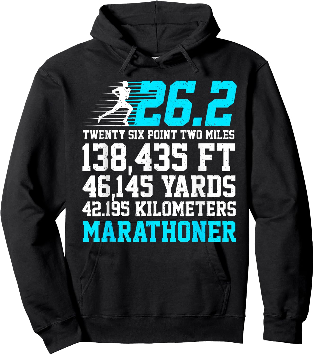 26.2 Marathon Runner Art Women Finisher Marathoner Hoodie - Hoodie | Black