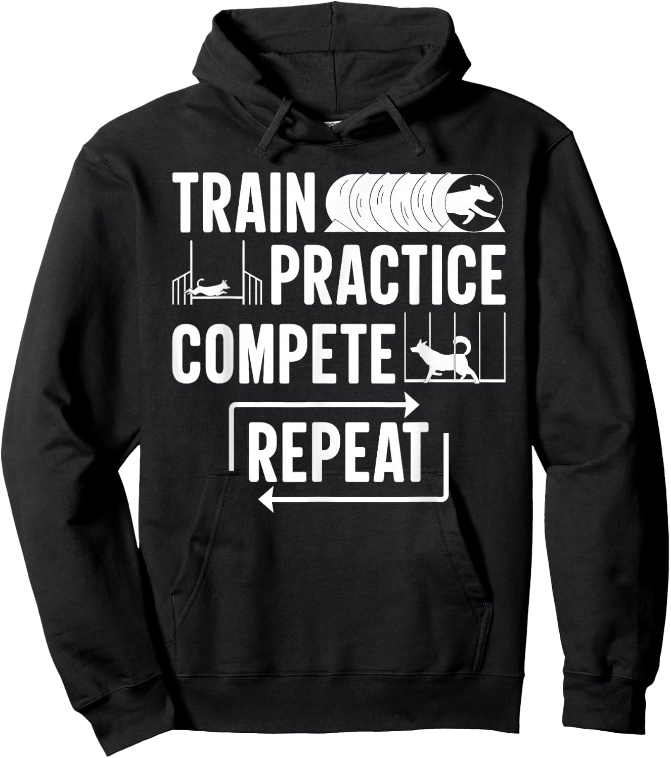 Canine Dog Agility Hoodie - Hoodie | Black