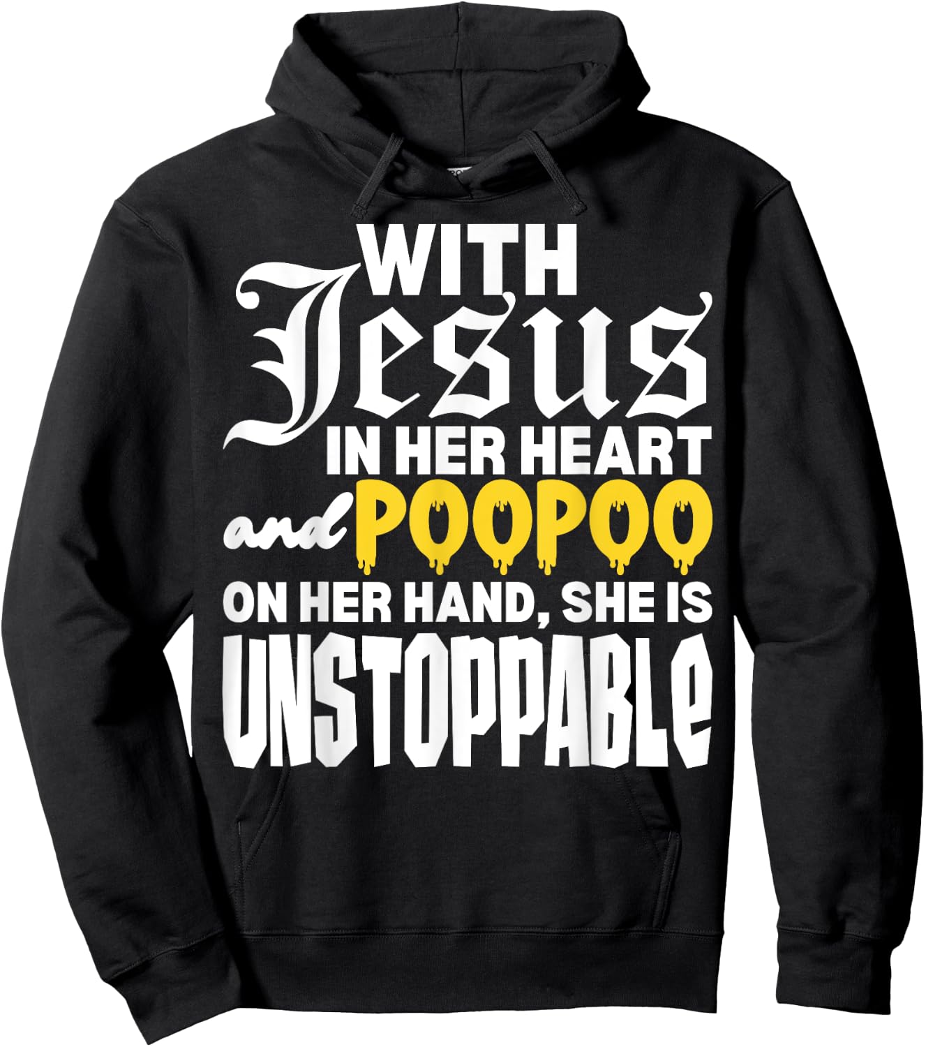 With Jesus In Her Heart Embarrassing Internet Memes Funny Hoodie - Hoodie | Black