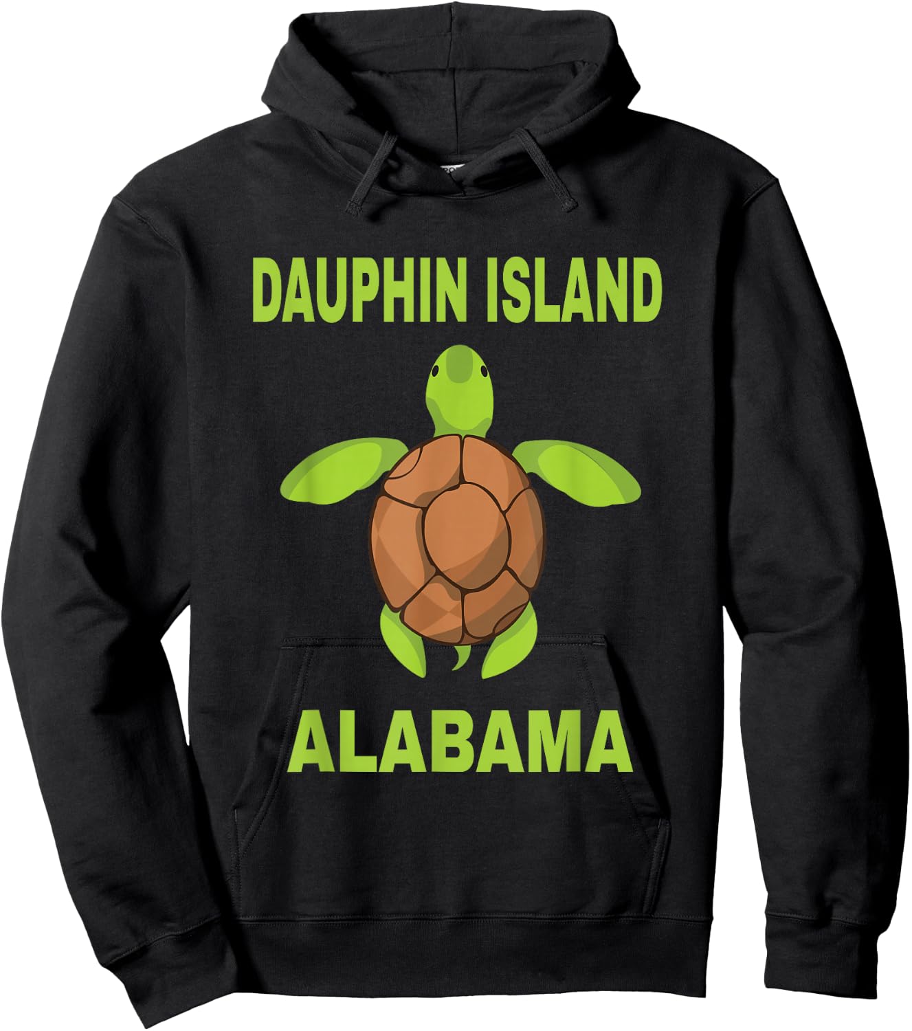 Dauphin Island Family Vacation Alabama Sea Turtle Hoodie - Hoodie | Black
