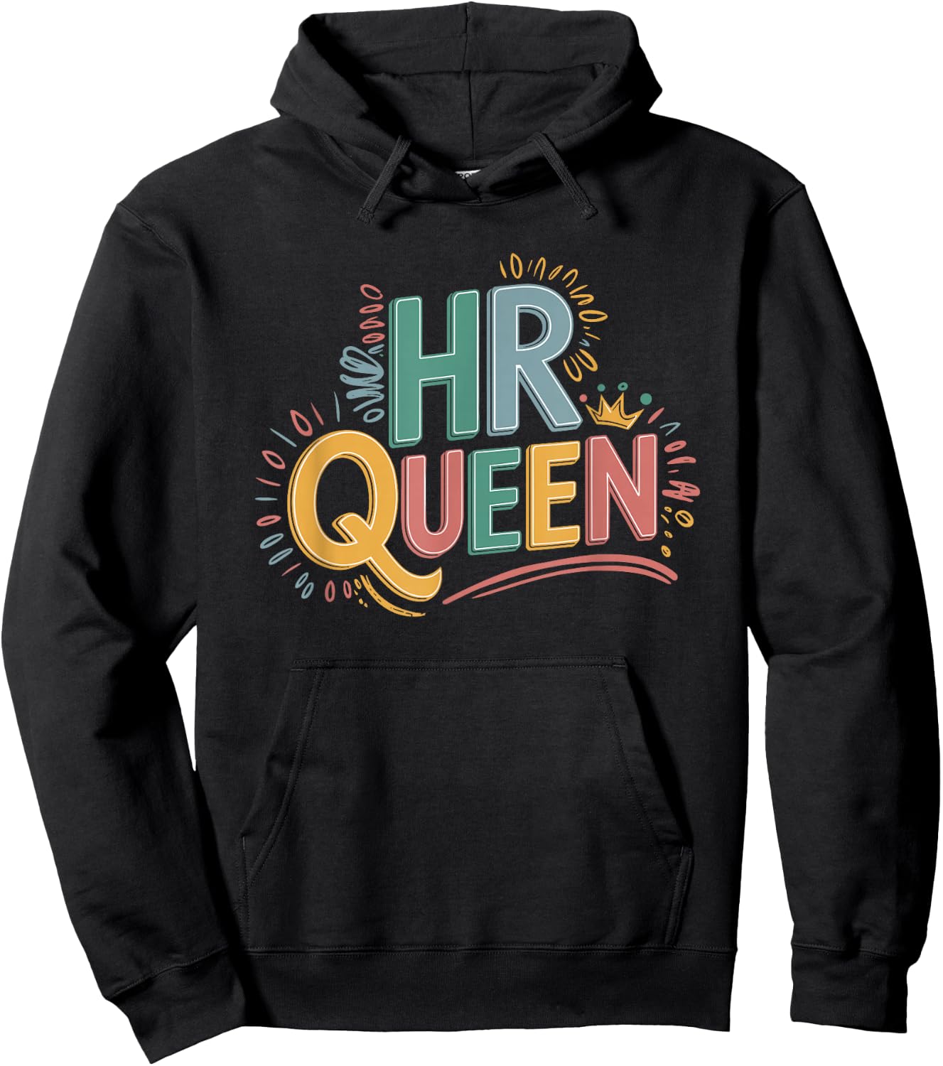 HR Queen HR Lady for Human Resources Team Hoodie - Hoodie | Black