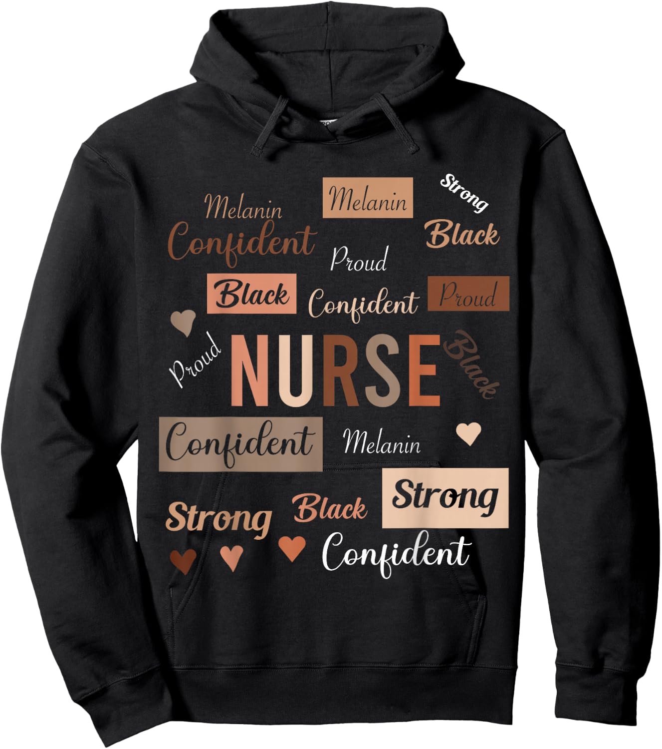 Black Nurse Black History Melanin Afro Woman Nursing Hoodie - Hoodie | Black