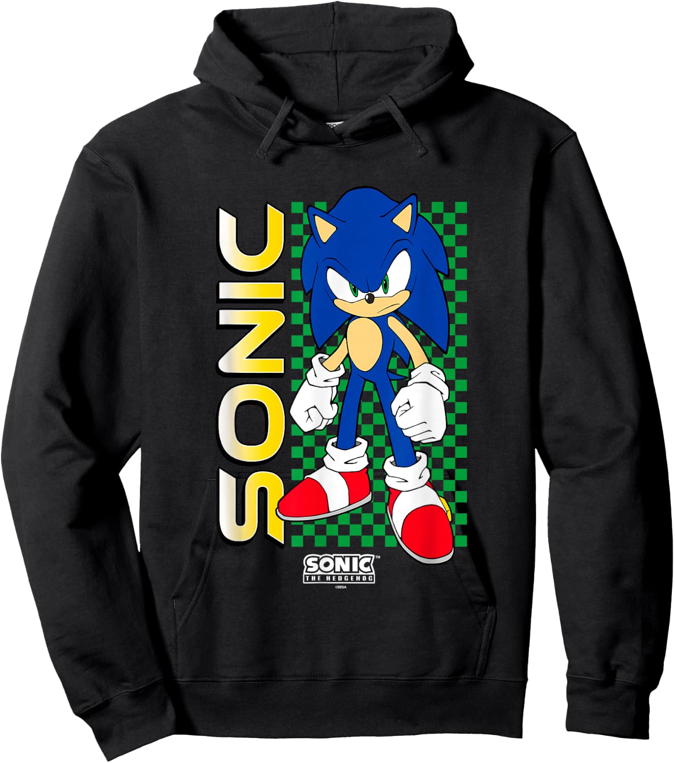 Sonic The Hedgehog Ready for Action Heroic Pose Hoodie - Hoodie | Black