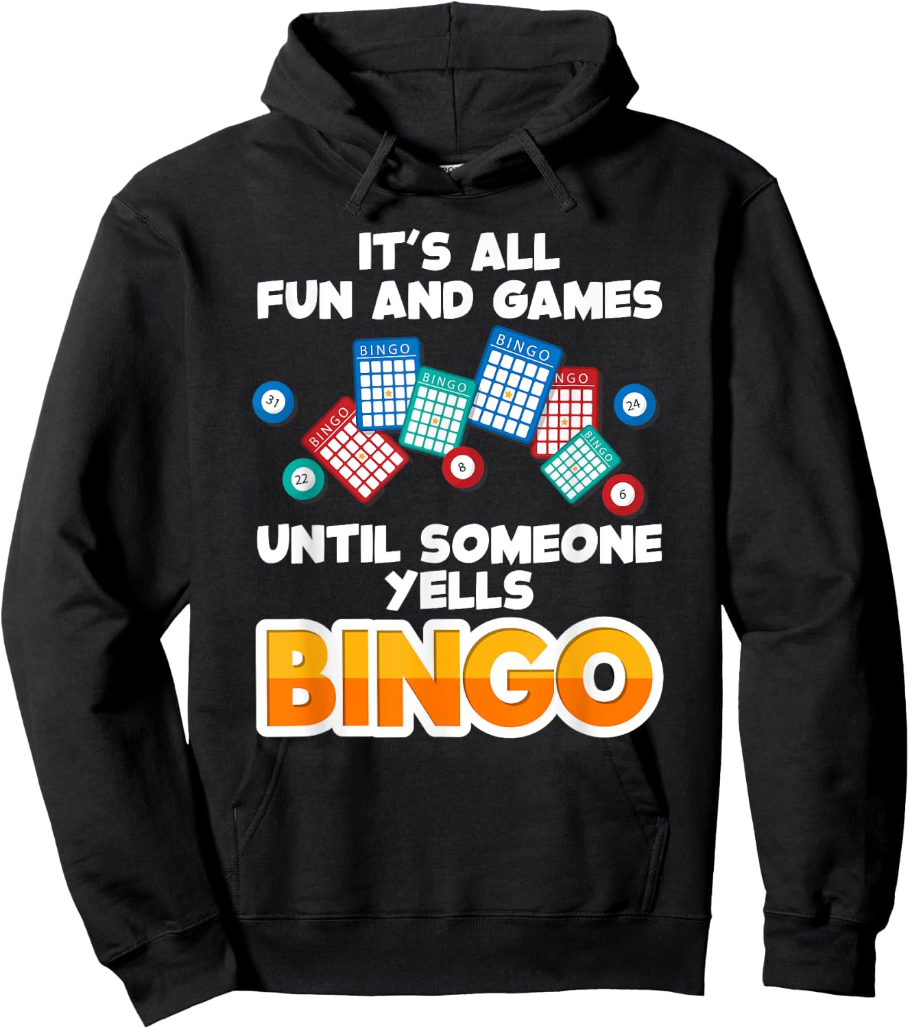 Best Bingo Novelty Women Bingo Lover Bingo Player Hoodie - Hoodie | Black