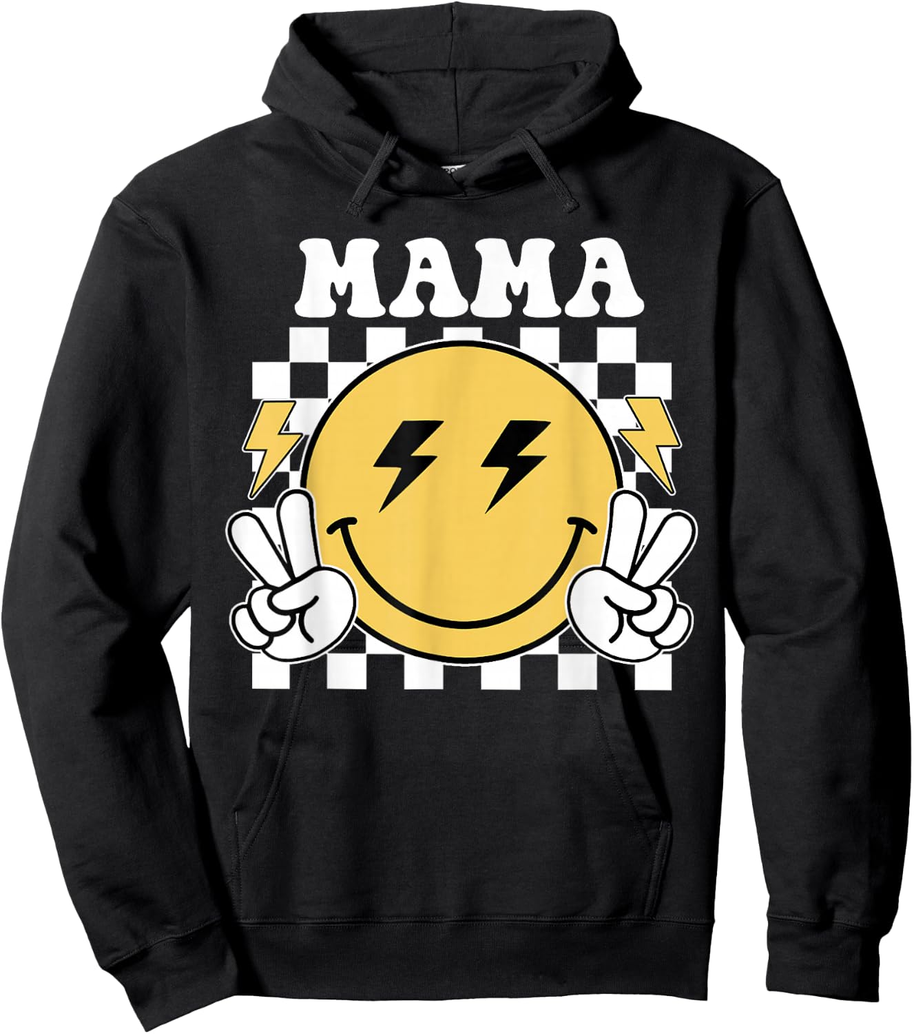 Mama One Happy Dude Birthday Theme Family Matching Hoodie - Hoodie | Black