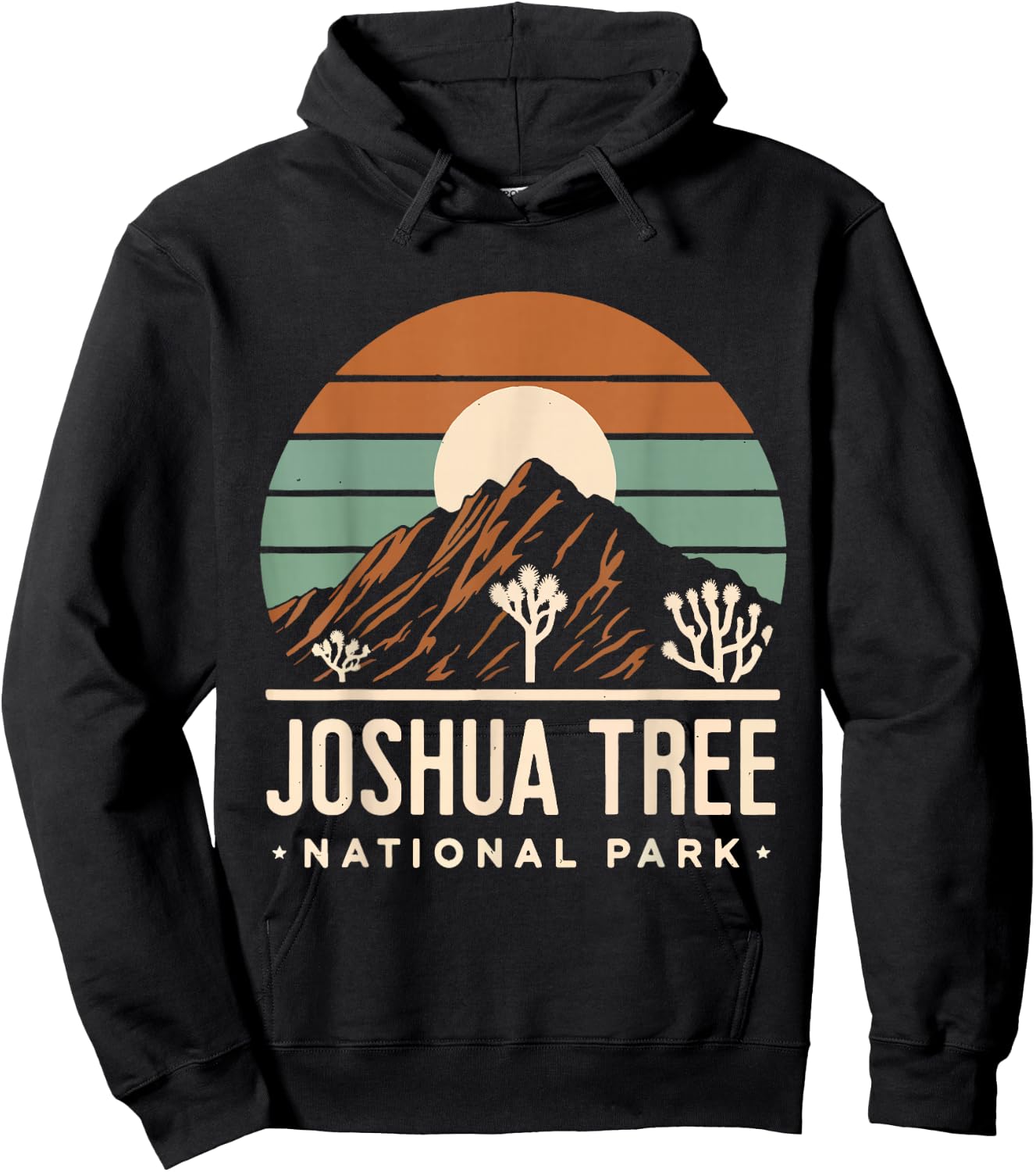 Joshua Tree Retro Vintage Hiking Camping California Hoodie - Hoodie | Black