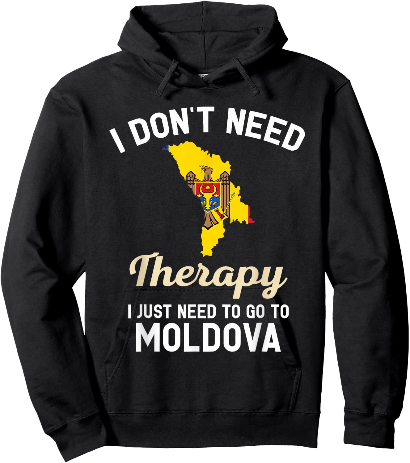 Moldova Moldovan Flag Map Travel Gifts Hoodie - Hoodie | Black