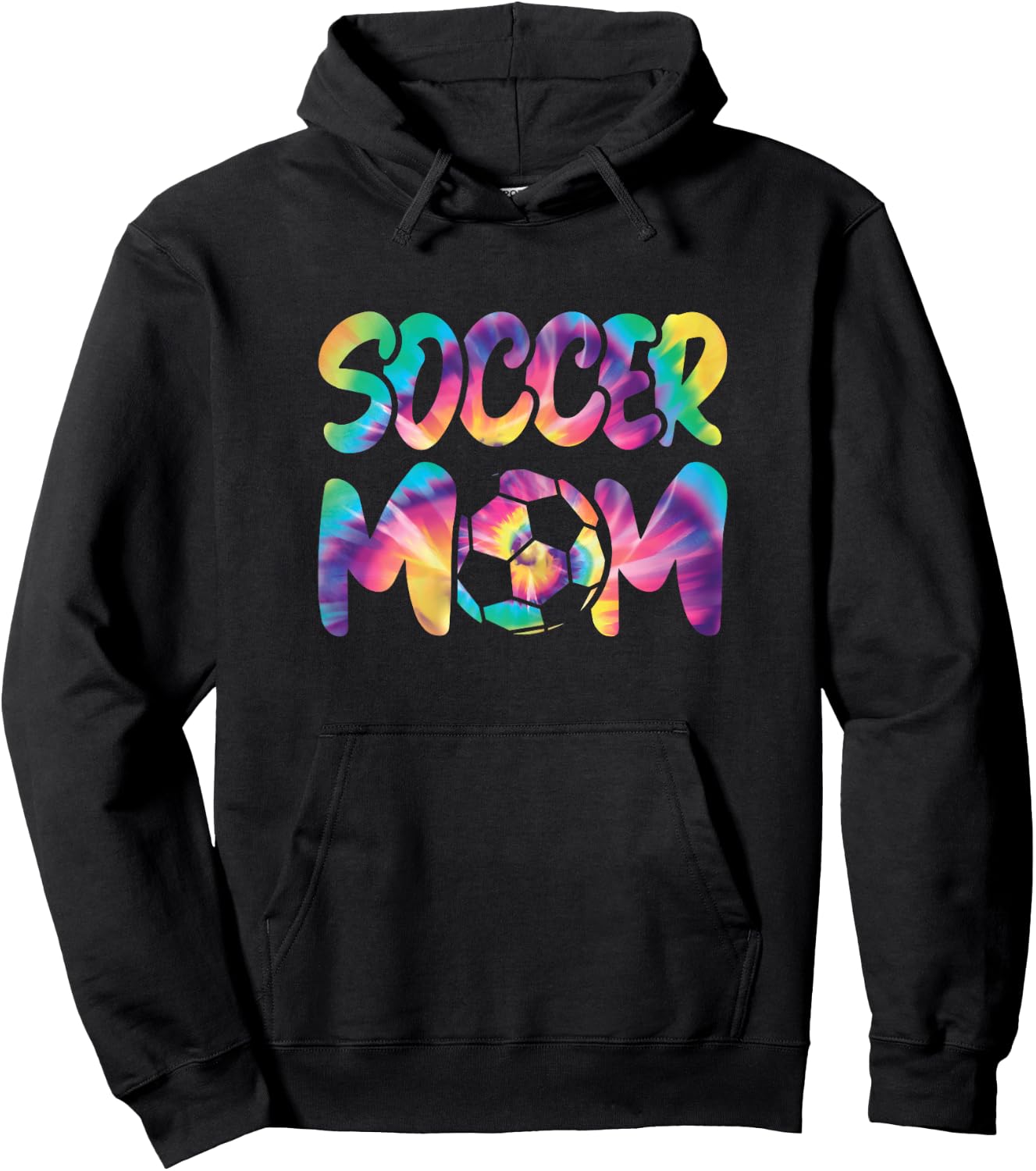 Cute Soccer Mom Colorful Soccer Player Women Hoodie - Hoodie | Black