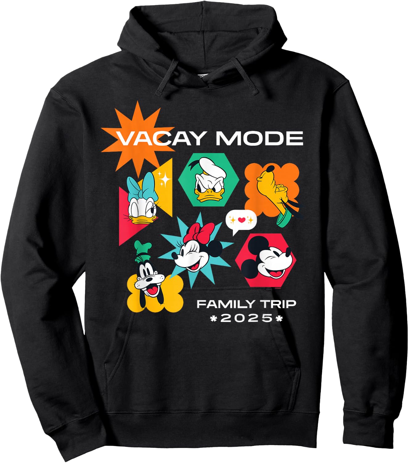 Disney Mickey & Friends Vacay Mode Family Trip Vacation 2025 Hoodie - Hoodie | Black