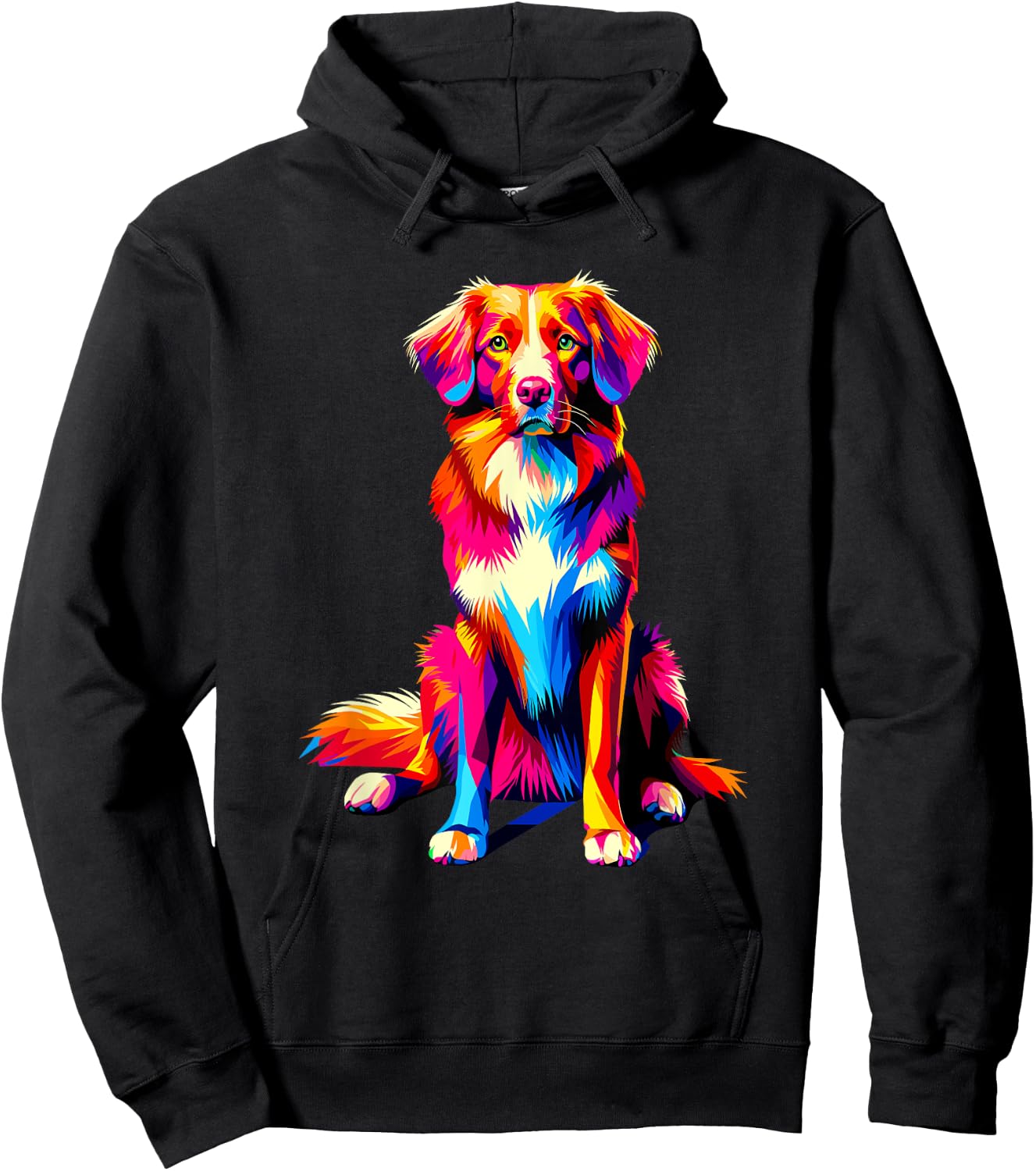 Colorful Pop Art Nova Scotia Duck Tolling Retriever Hoodie - Hoodie | Black