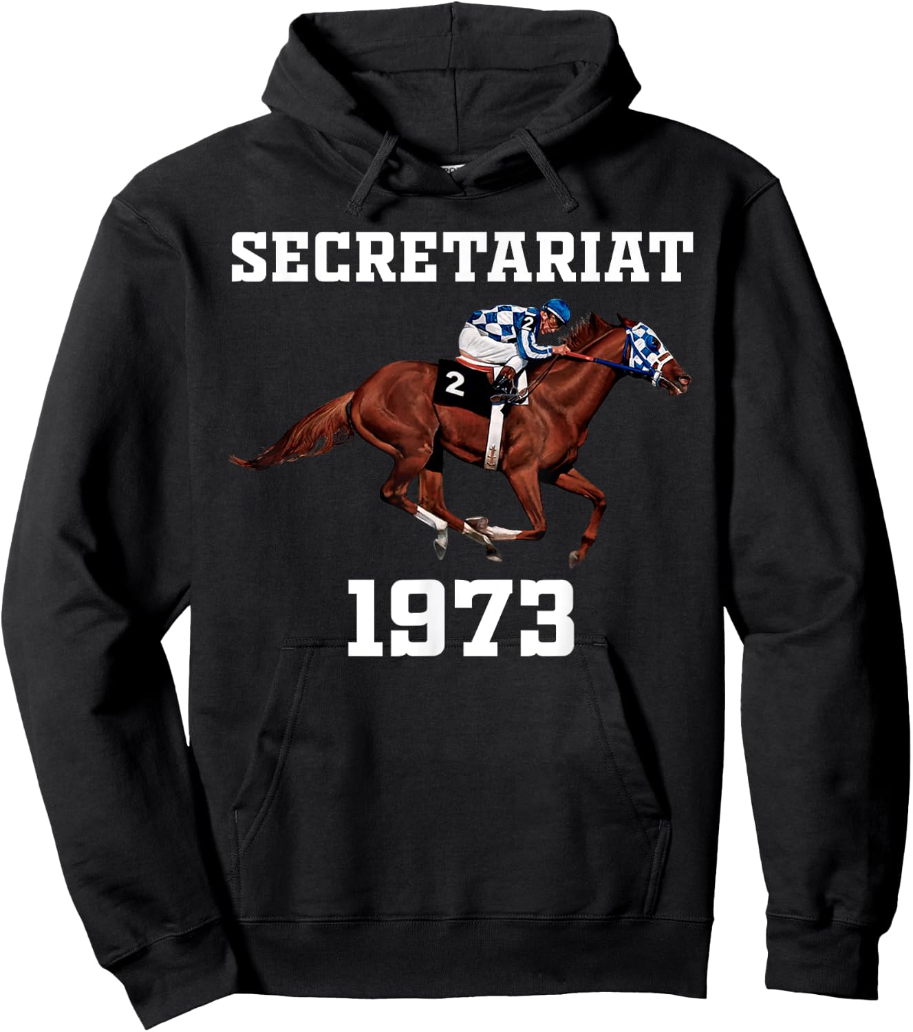 Secretariat 1973 horse racing Hoodie - Hoodie | Black