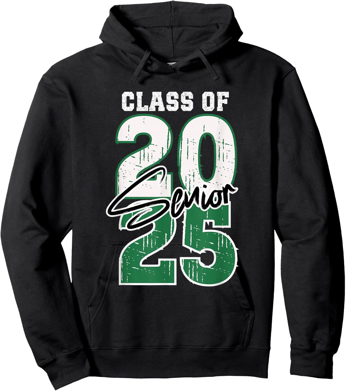 Class of 2025 Senior - Graduation 2025 Green Hoodie - Hoodie | Black