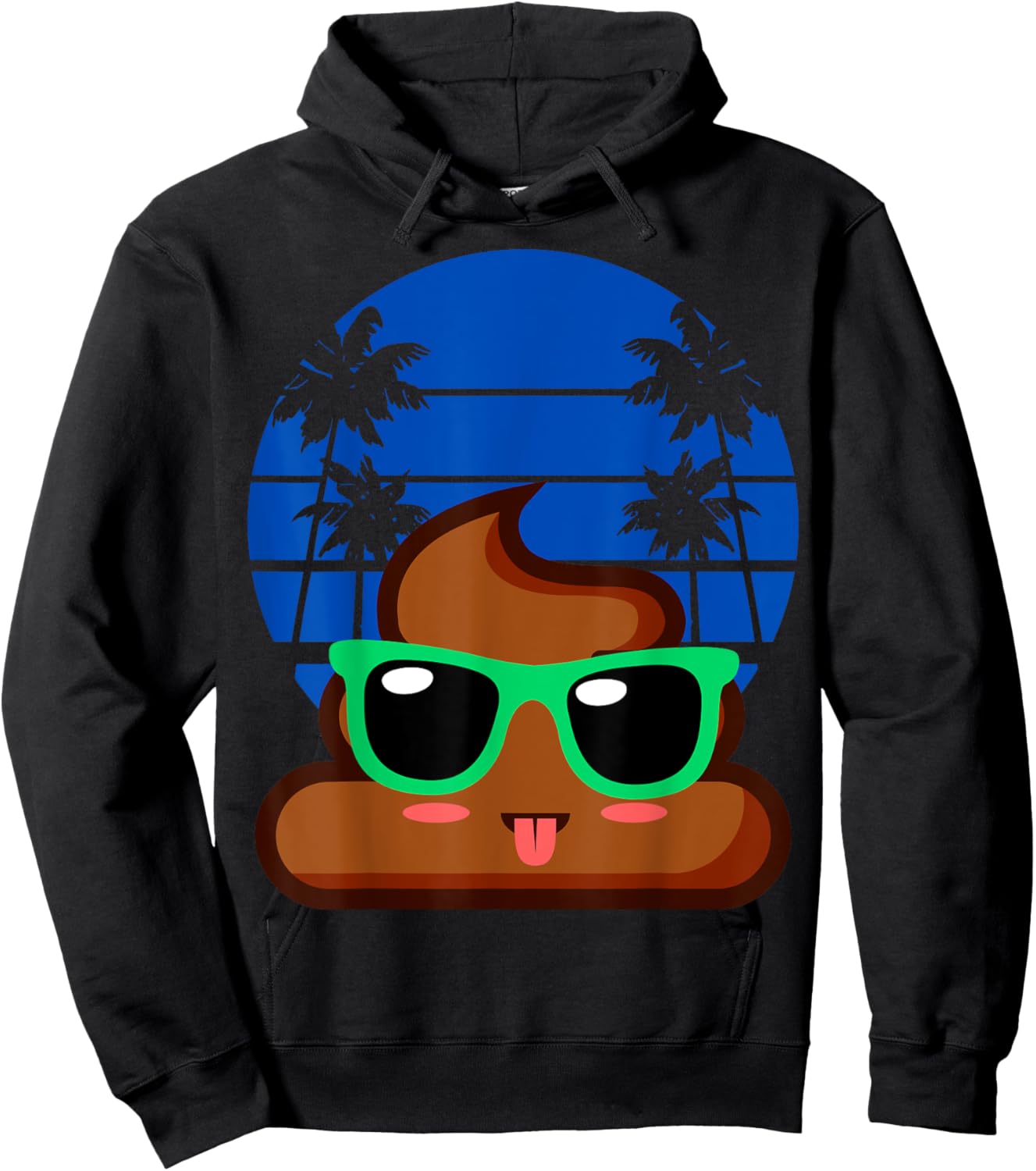 POOP EMOTICON Birthday party favors Poo for Kids Hoodie - Hoodie | Black