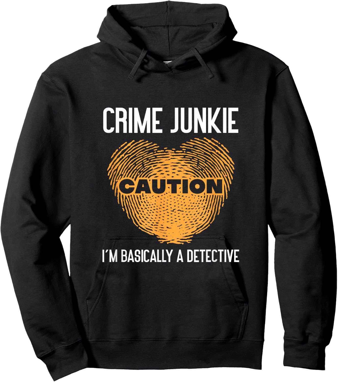 True Crime Murder Podcast Crime Mystery - -Adults - Black - Small - Short Sleeve - - True Crime Fan Podcast Junkie I'm Basically A Detective Hoodie - Hoodie | Black