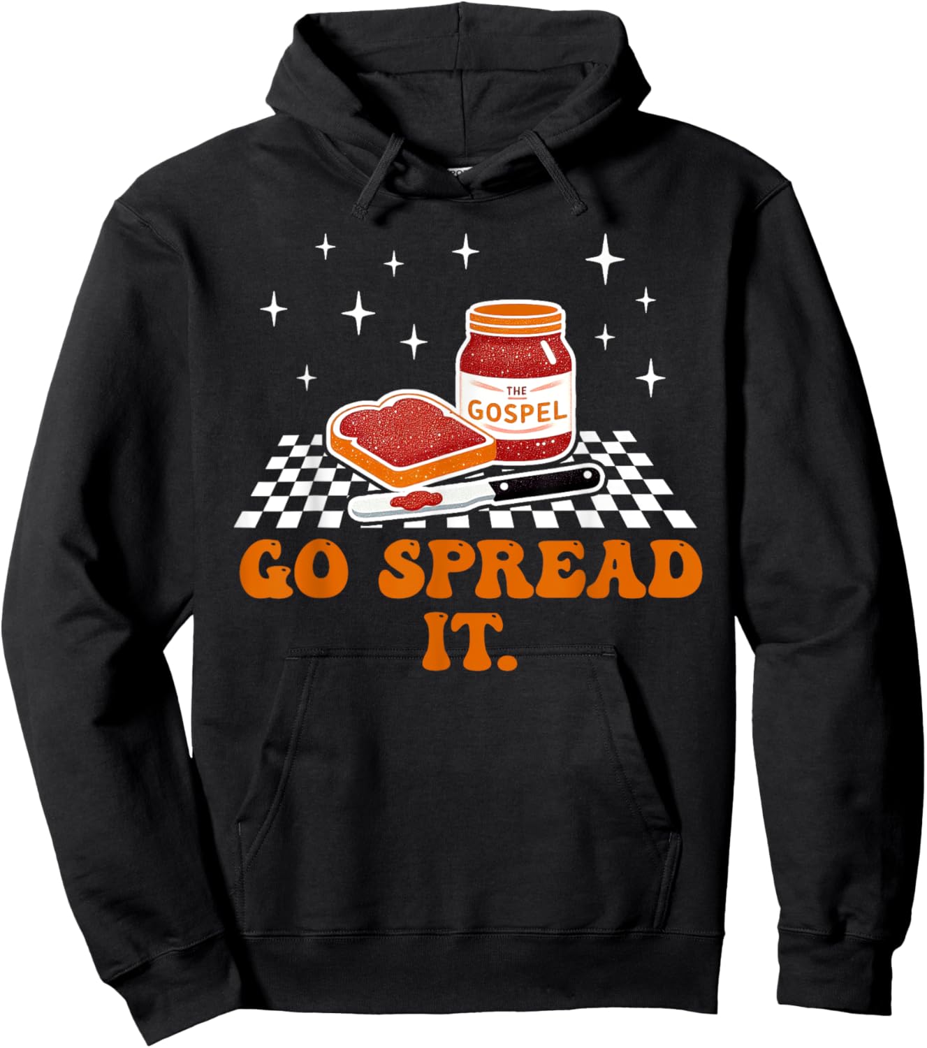 The Gospel Now Go Spread it Humor Saying Hoodie - Hoodie | Black