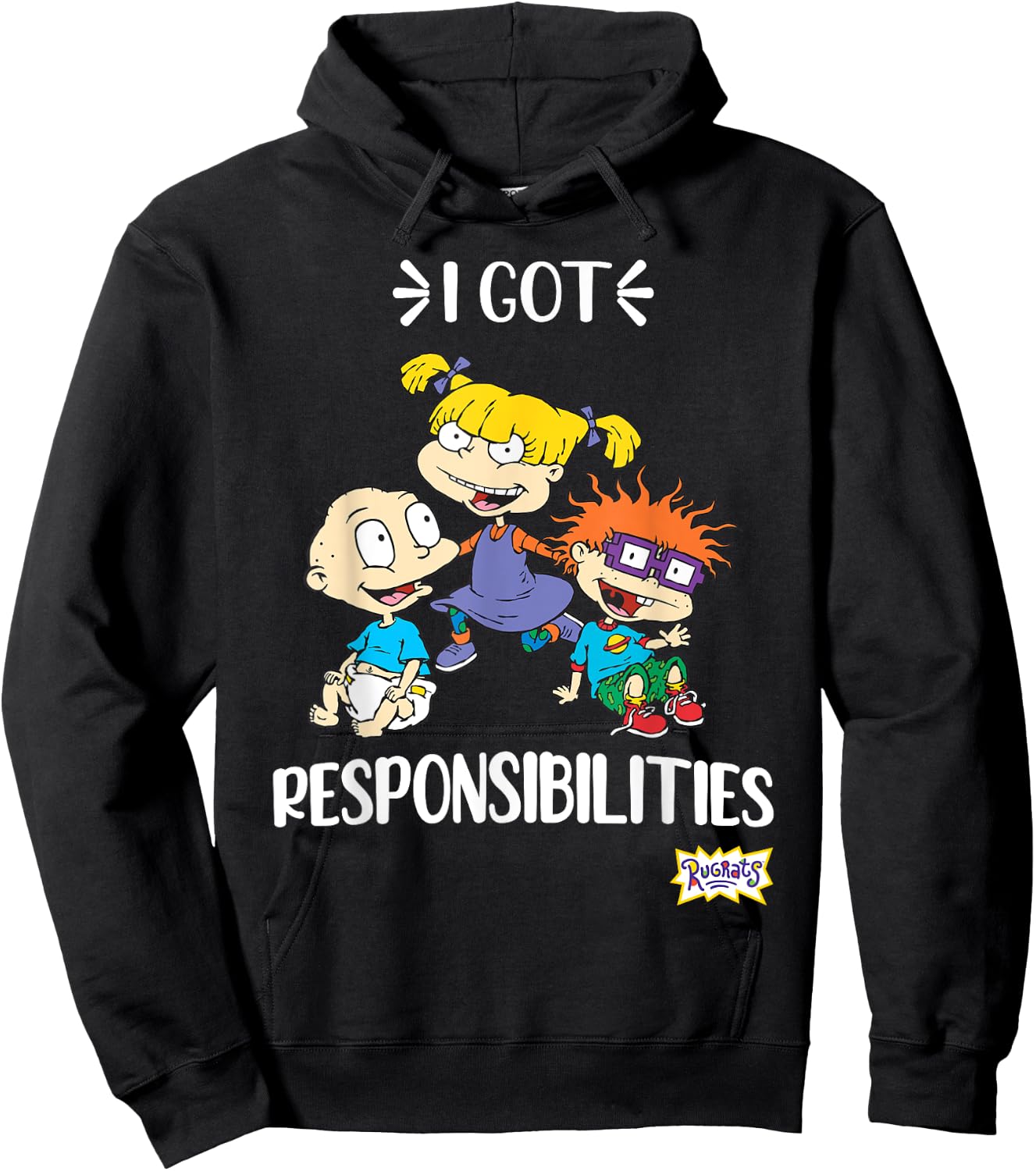 Mademark x Rugrats - Funny Angelica Quote Rugrats Hoodie - Hoodie | Black