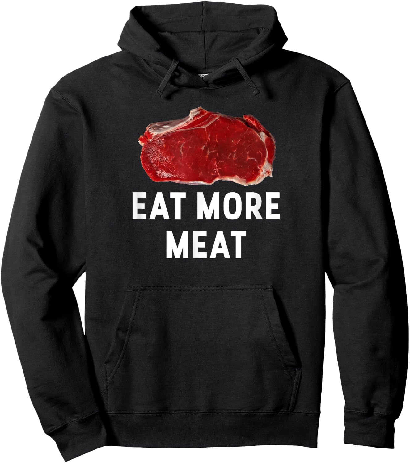 Essen Sie mehr Fleisch! Funny Steak Love Gift Hoodie - Hoodie | Black
