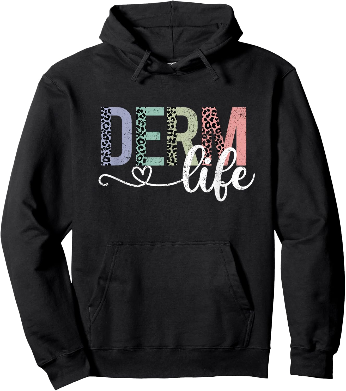 Vintage Derm Life Dermatology Cosmetic Dermatologist Hoodie - Hoodie | Black