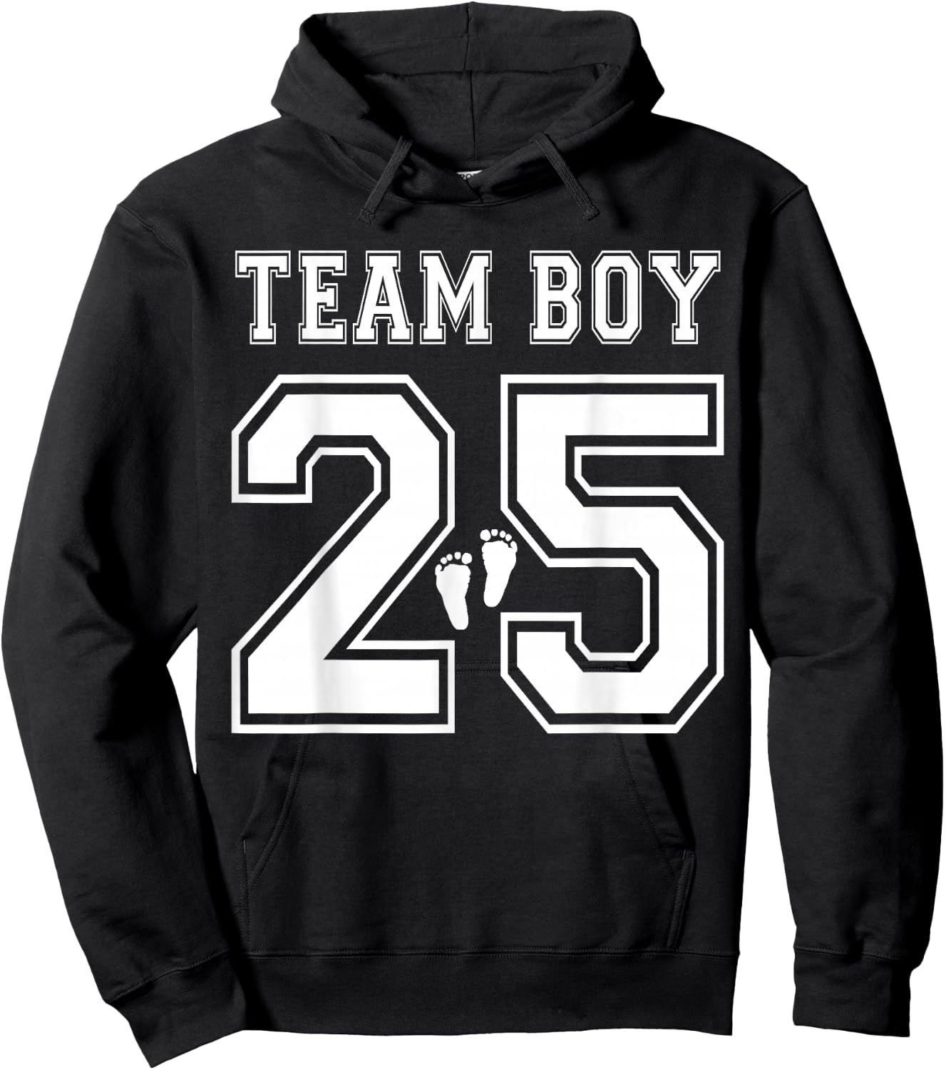 2025 Team Boy Gender Reveal Boy Baby Shower Adoption Hoodie - Hoodie | Black
