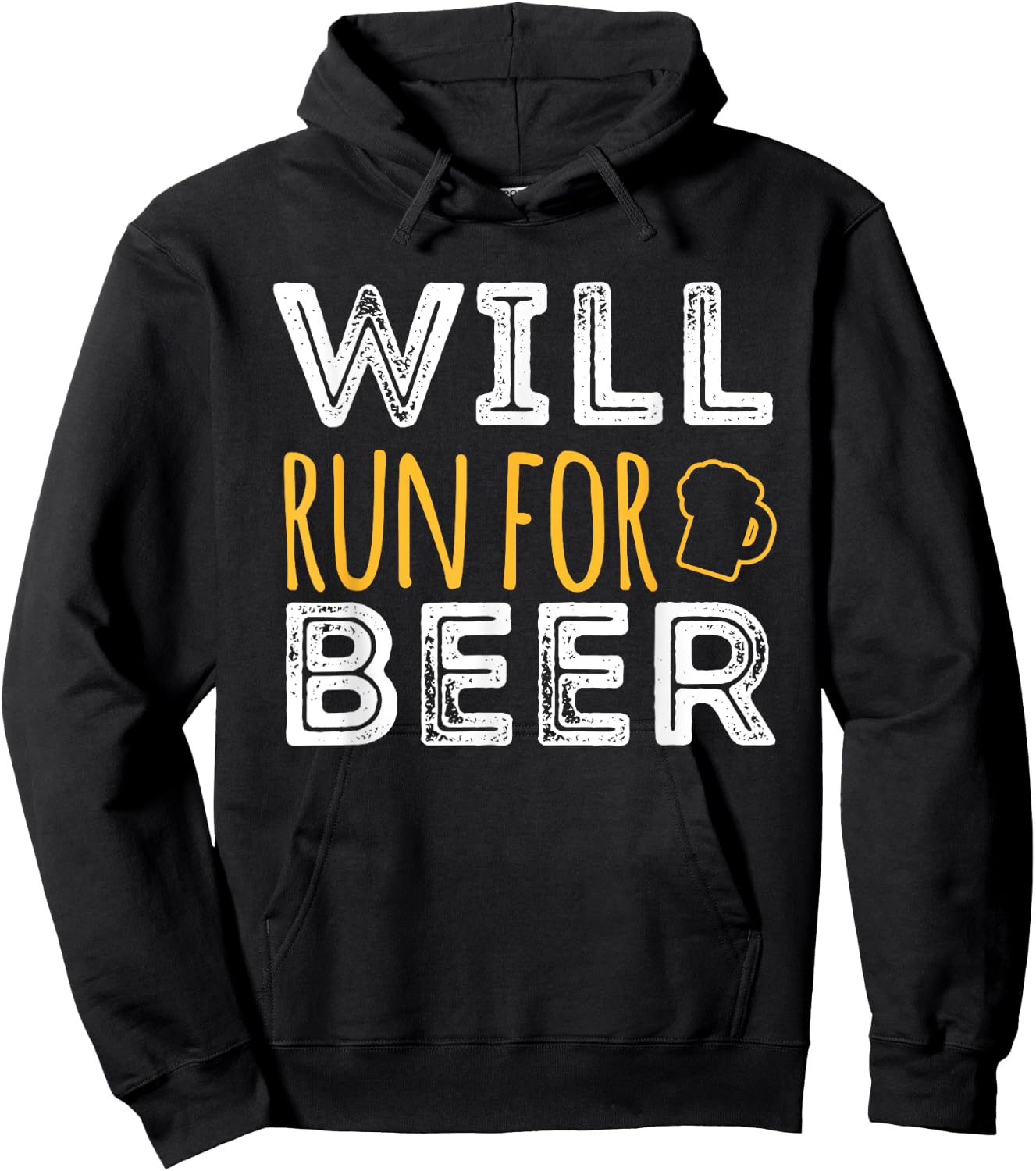Will Run For Beer Funny Running marathon half marathon 10k Hoodie - Hoodie | Black