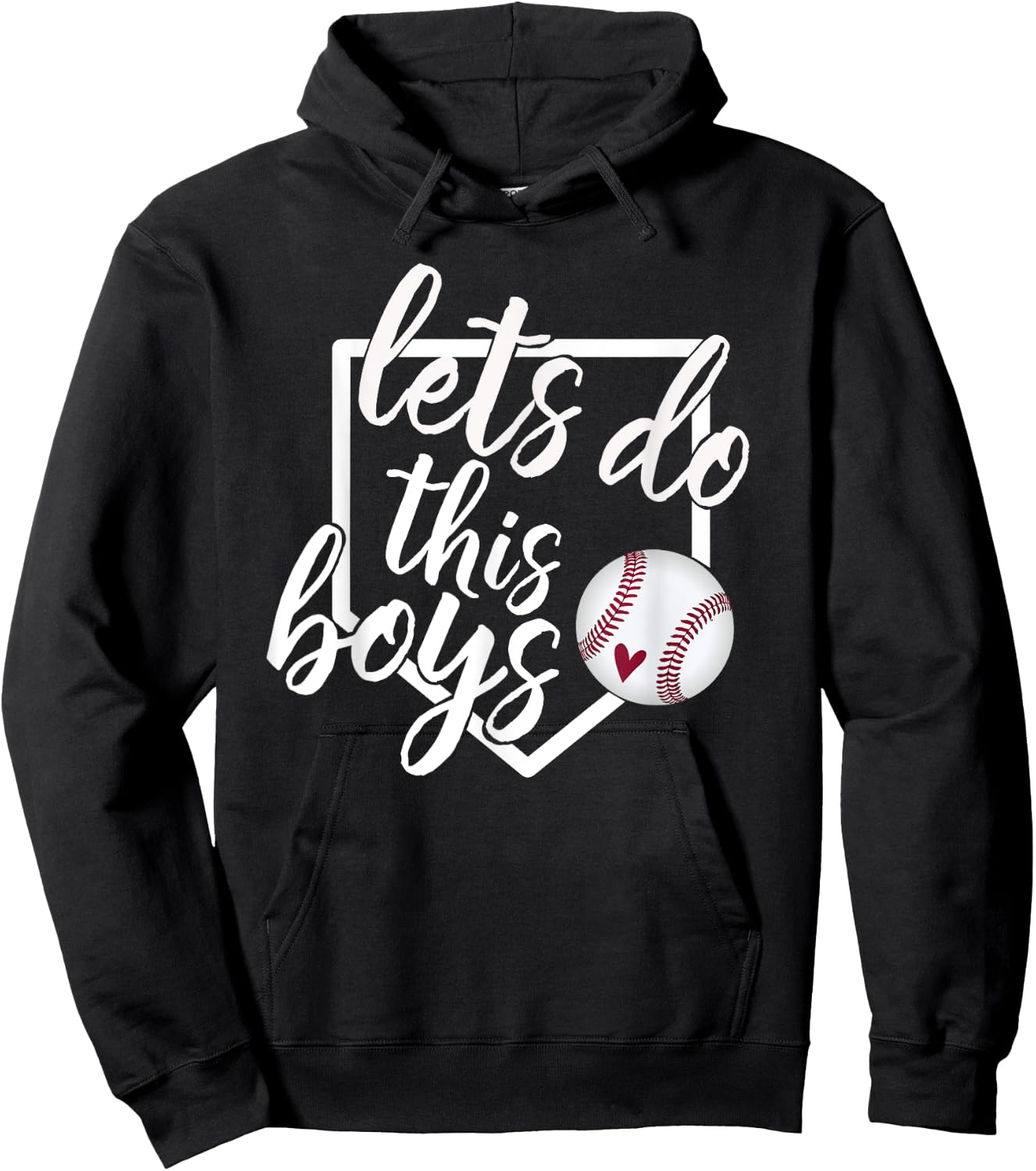 Baseball Mom Shirt Baseball Gift Let's Do This Boys Hoodie - Hoodie | Black