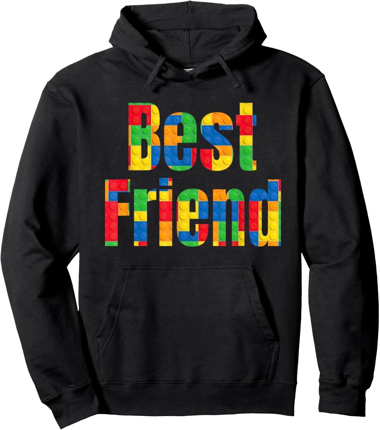 Best Friend Brick Builder Building Block Set Kid Best Friend Hoodie - Hoodie | Black