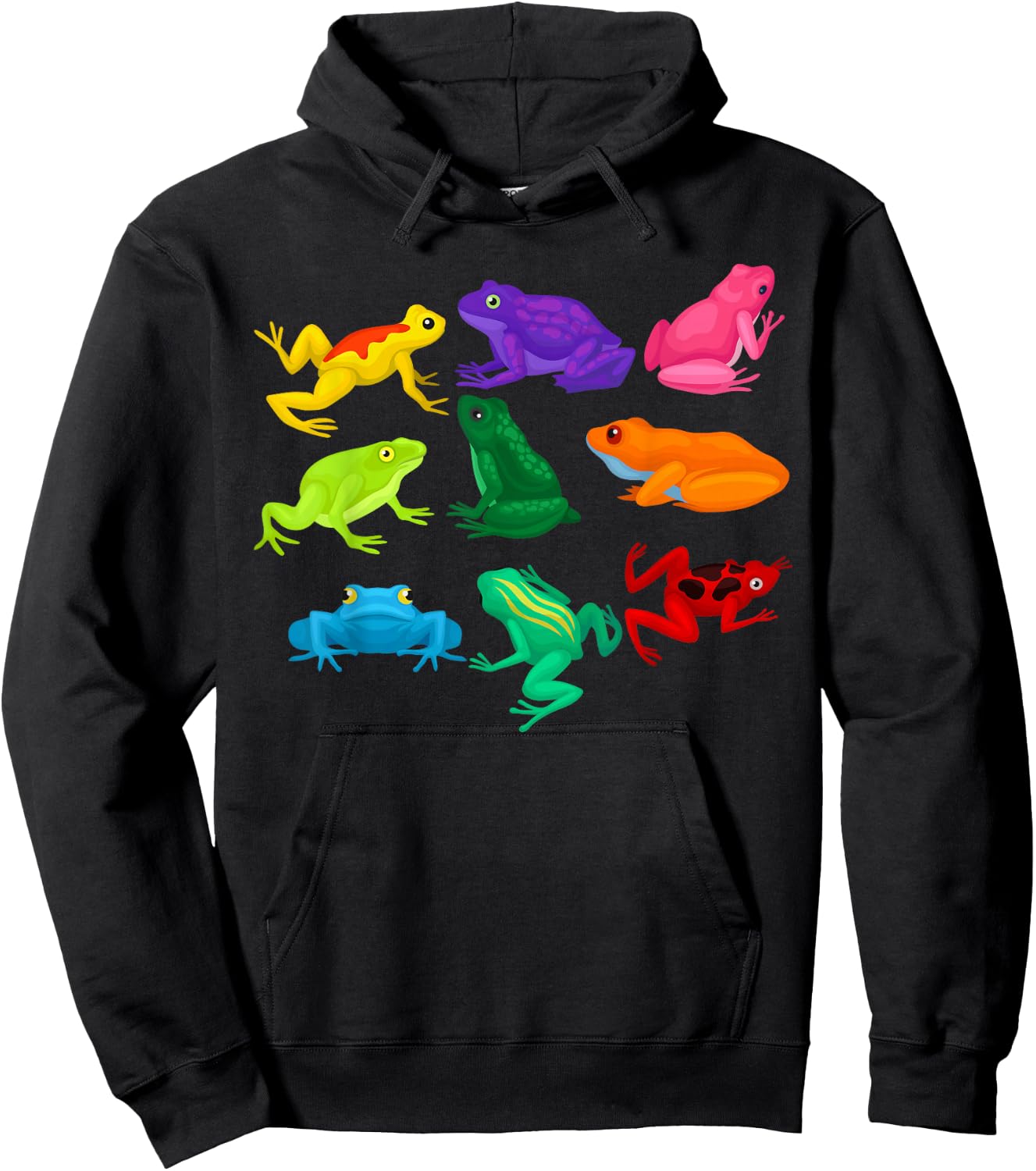 Poison Dart Frogs Amphibians Exotic Animal Colored Frogs Hoodie - Hoodie | Black