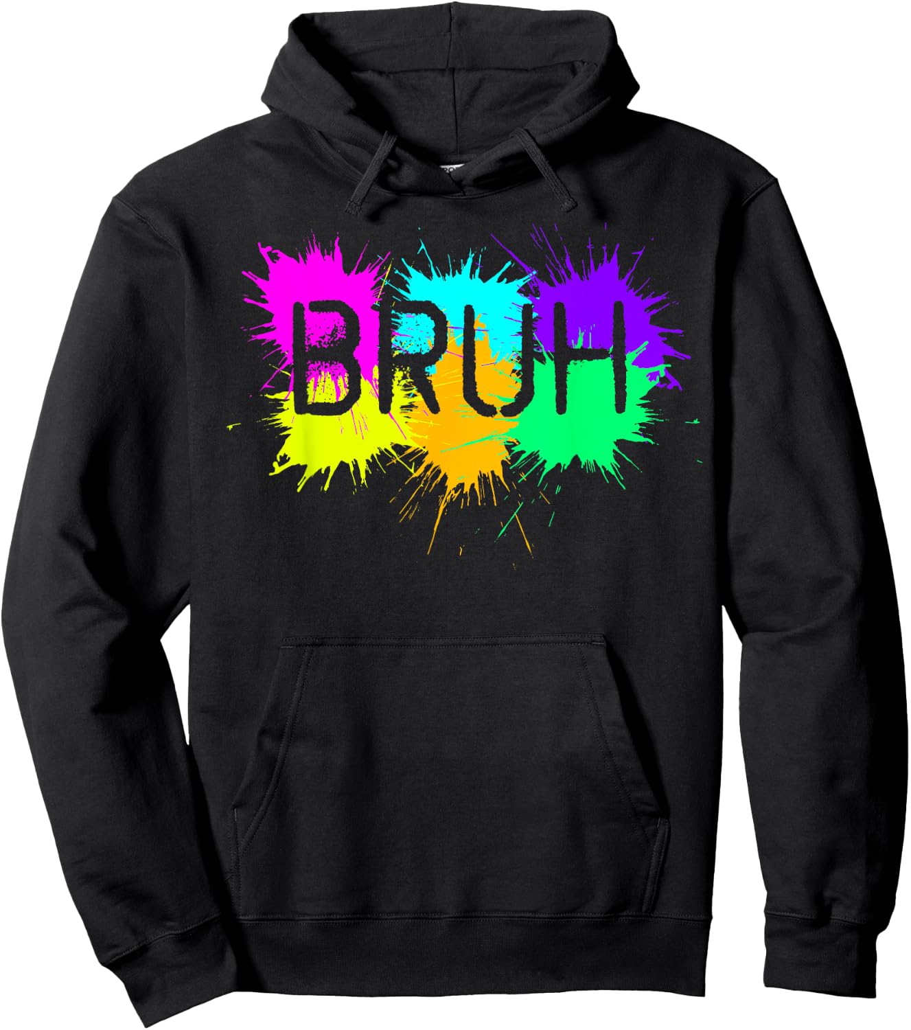 Boys Bruh Meme Funny Saying Trendy Graphic Teen Boy Kids Hoodie - Hoodie | Black