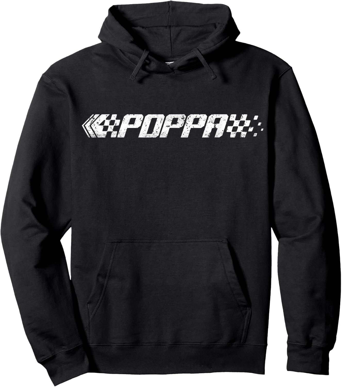 Racing Birthday Matching Family Race Car Pit Crew Poppa Hoodie - Hoodie | Black
