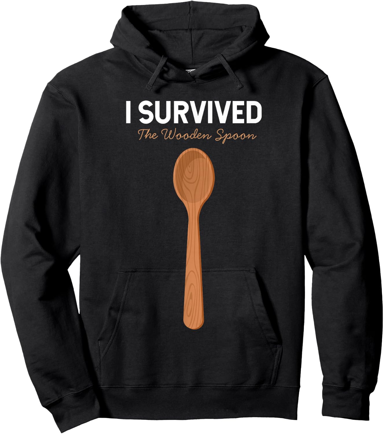 I Survived The Wooden Spoon Hoodie - Hoodie | Black