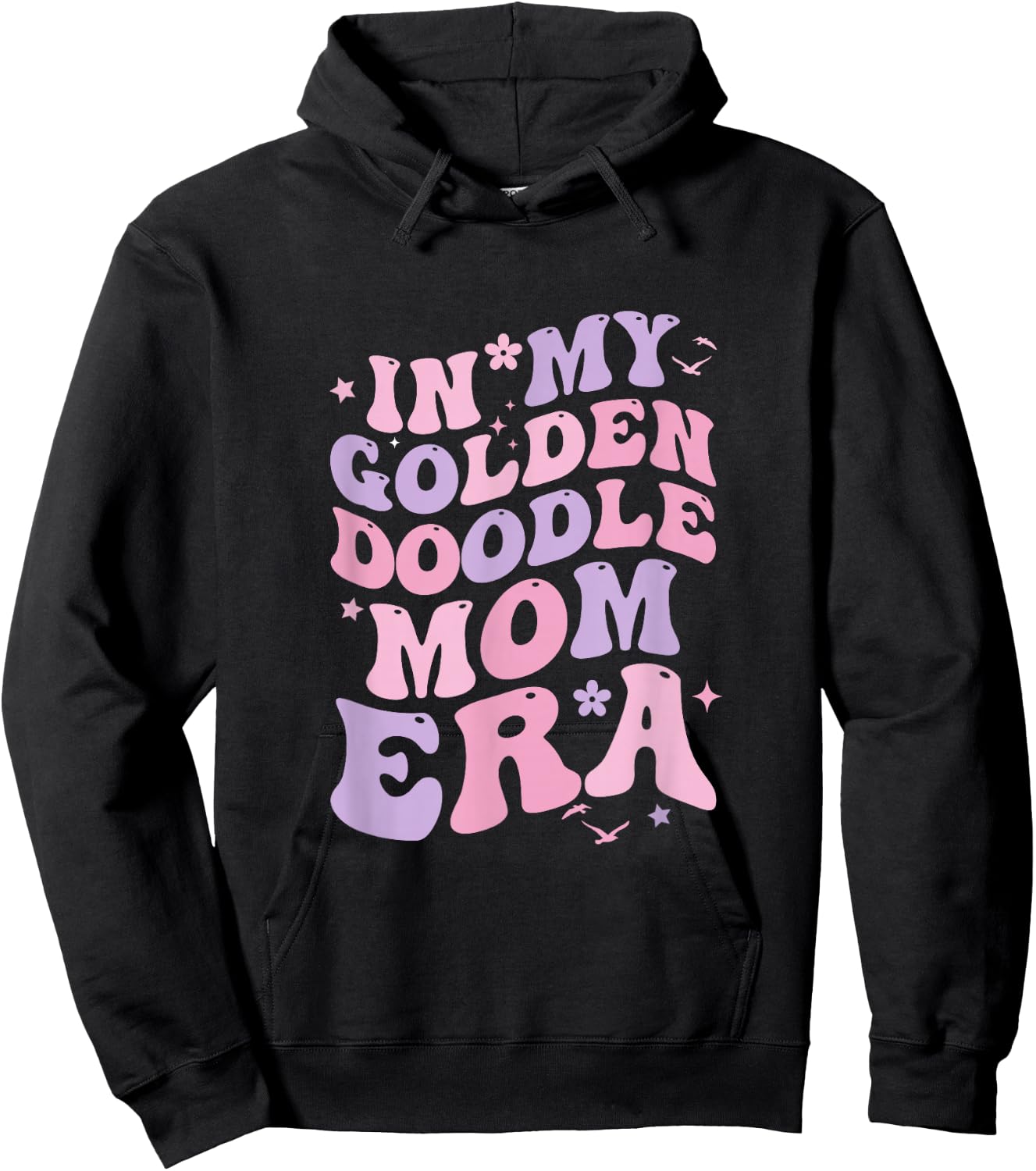 In My Golden Doodle Mom Era Groovy Doodle Owner Doodle Mama Hoodie - Hoodie | Black