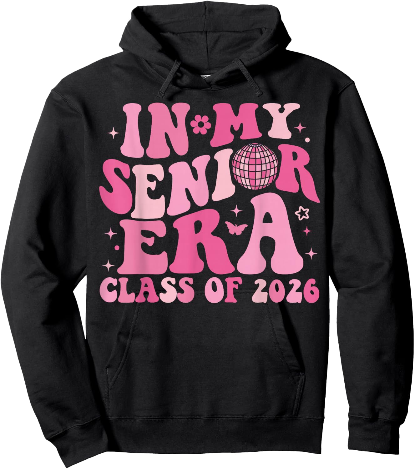 In My Senior Era Class of 2026 Groovy Senior 2026 Graduation Hoodie - Hoodie | Black
