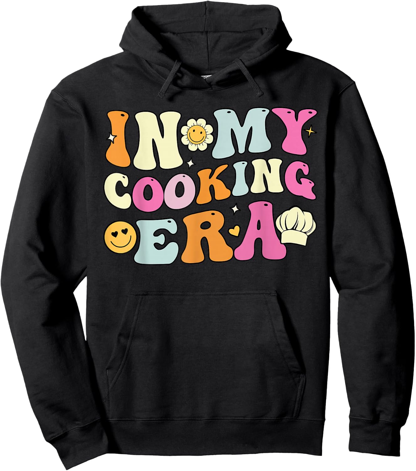 In My Cooking Era, Cute Groovy Cookers Hoodie - Hoodie | Black