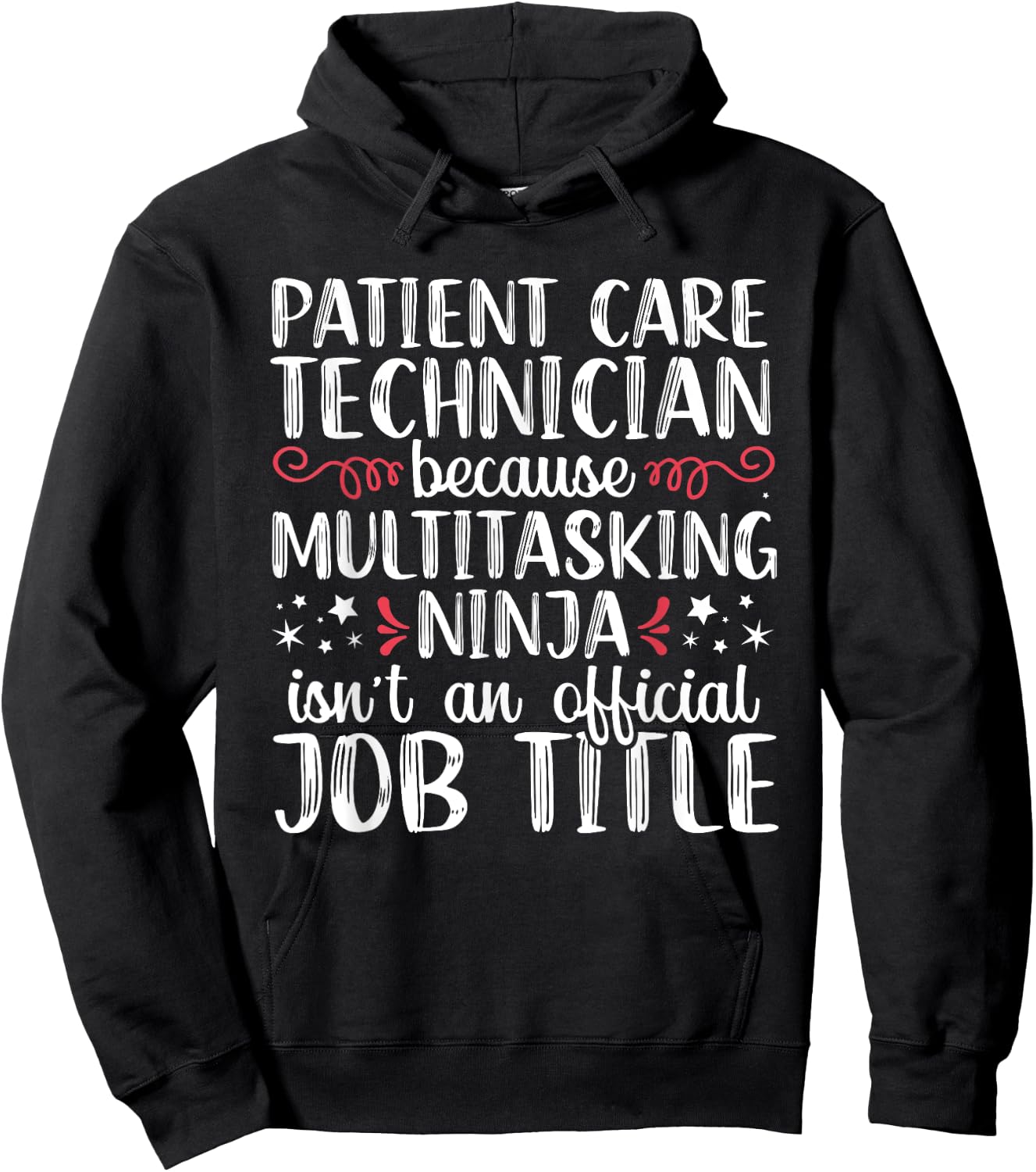 Patient Care Tech PCT Technician Funny Ninja Nurse RN Hoodie - Hoodie | Black