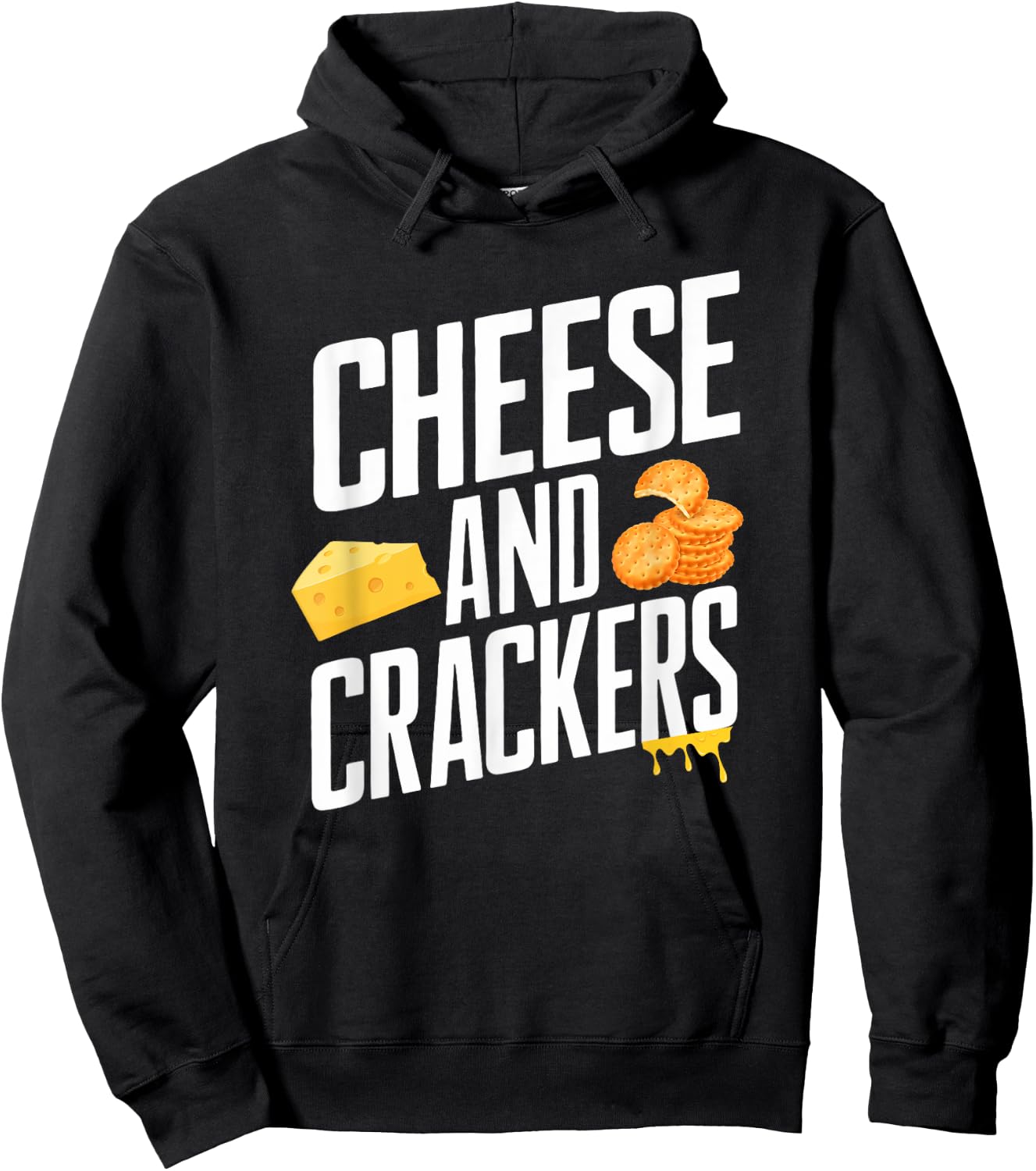 Vintage Crackers and Cheese Halloween Couple Design Hoodie - Hoodie | Black