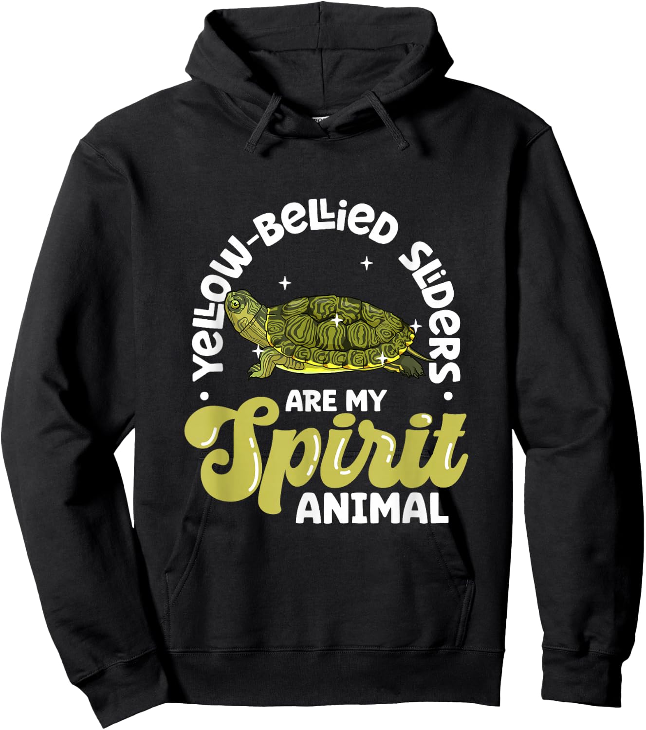 My Spirit Animal Yellow Cheek Jewellery Turtle Hoodie - Hoodie | Black