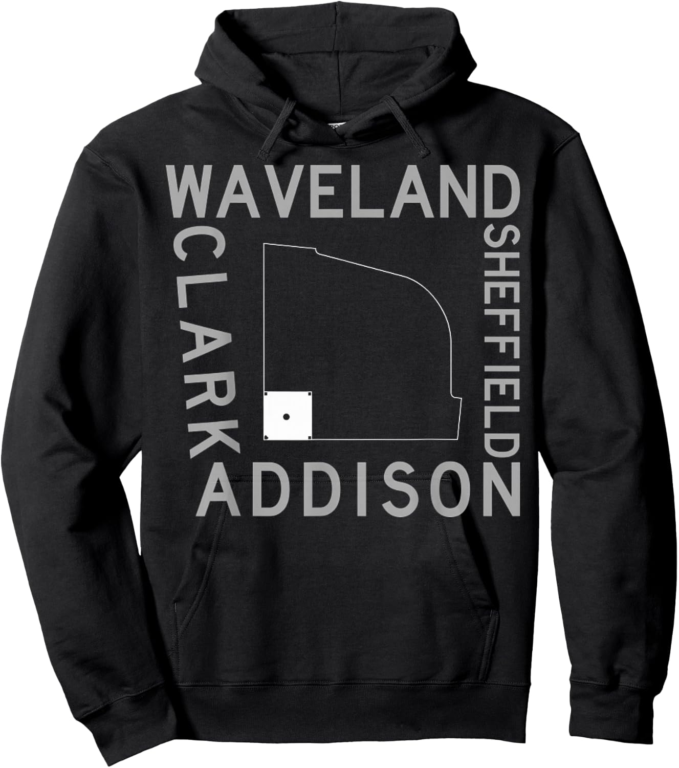 Baseball stadium Streets Of Wrigley Field Sheffield Addison Hoodie - Hoodie | Black